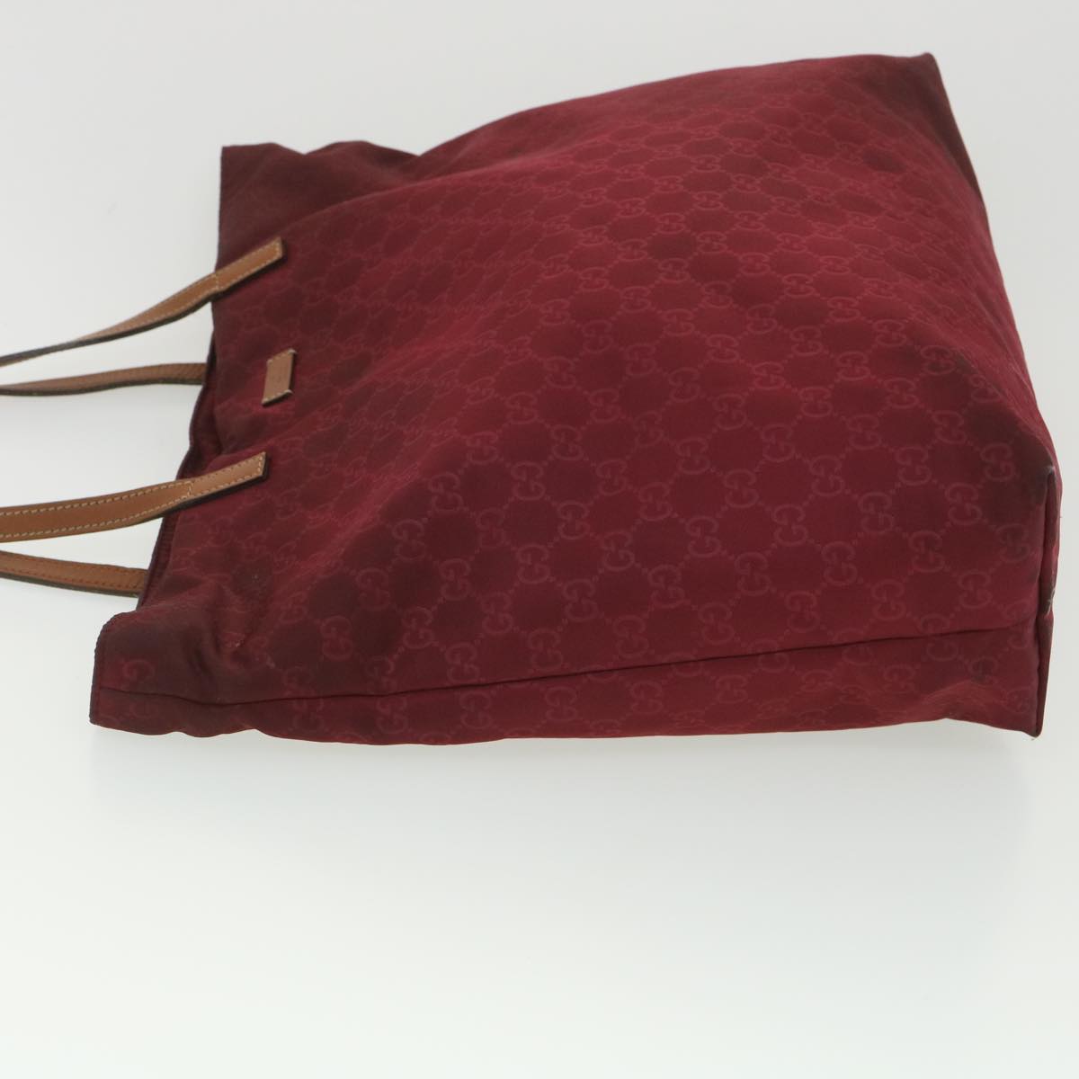 GUCCI GG Canvas Tote Bag Wine Red 295252 Auth 36590