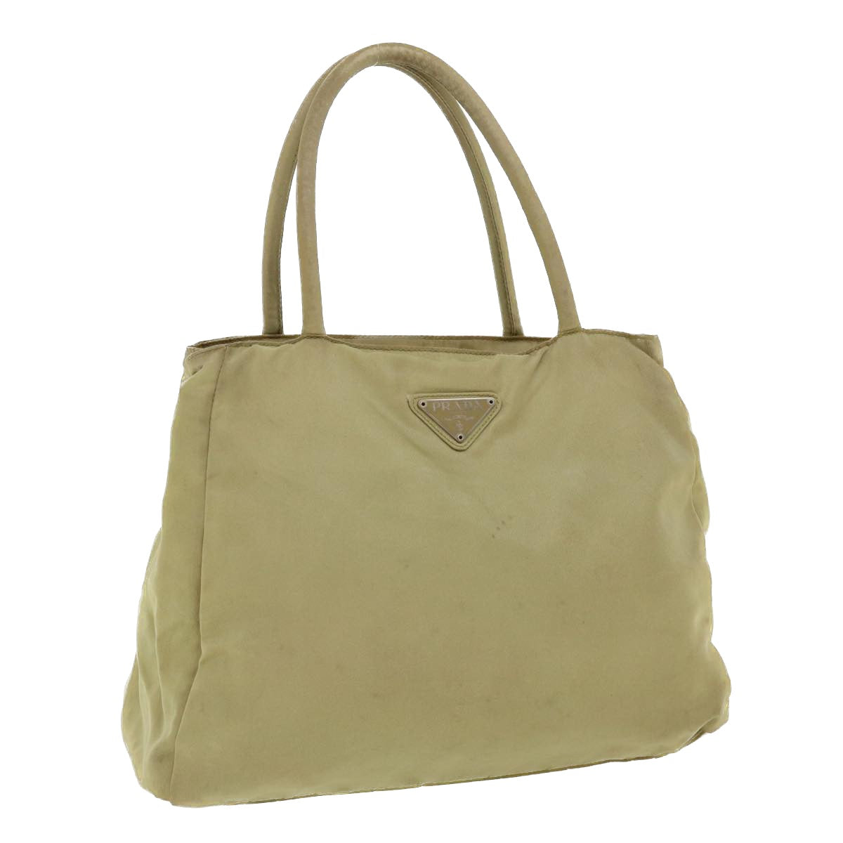 PRADA Hand Bag Nylon Khaki Auth 36628