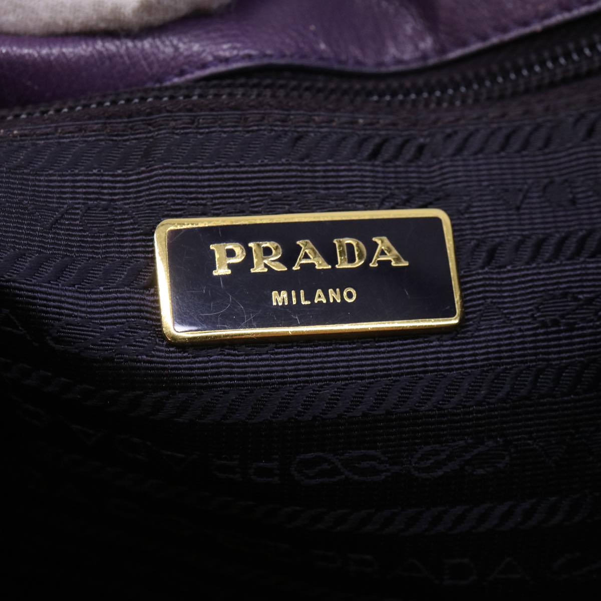 PRADA Hand Bag Nylon Purple Auth 36631