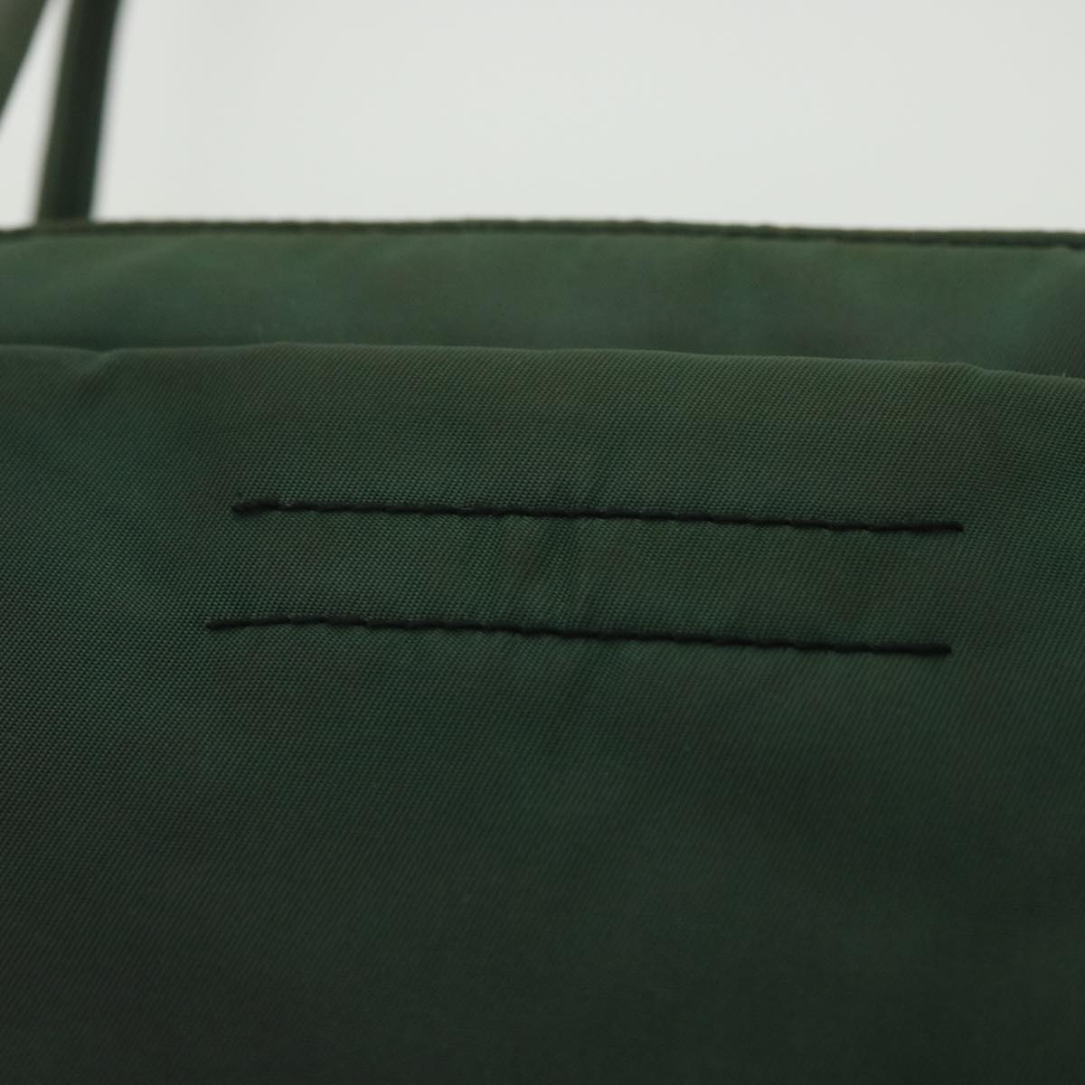 PRADA Hand Bag Nylon Green Auth 36639 - 0