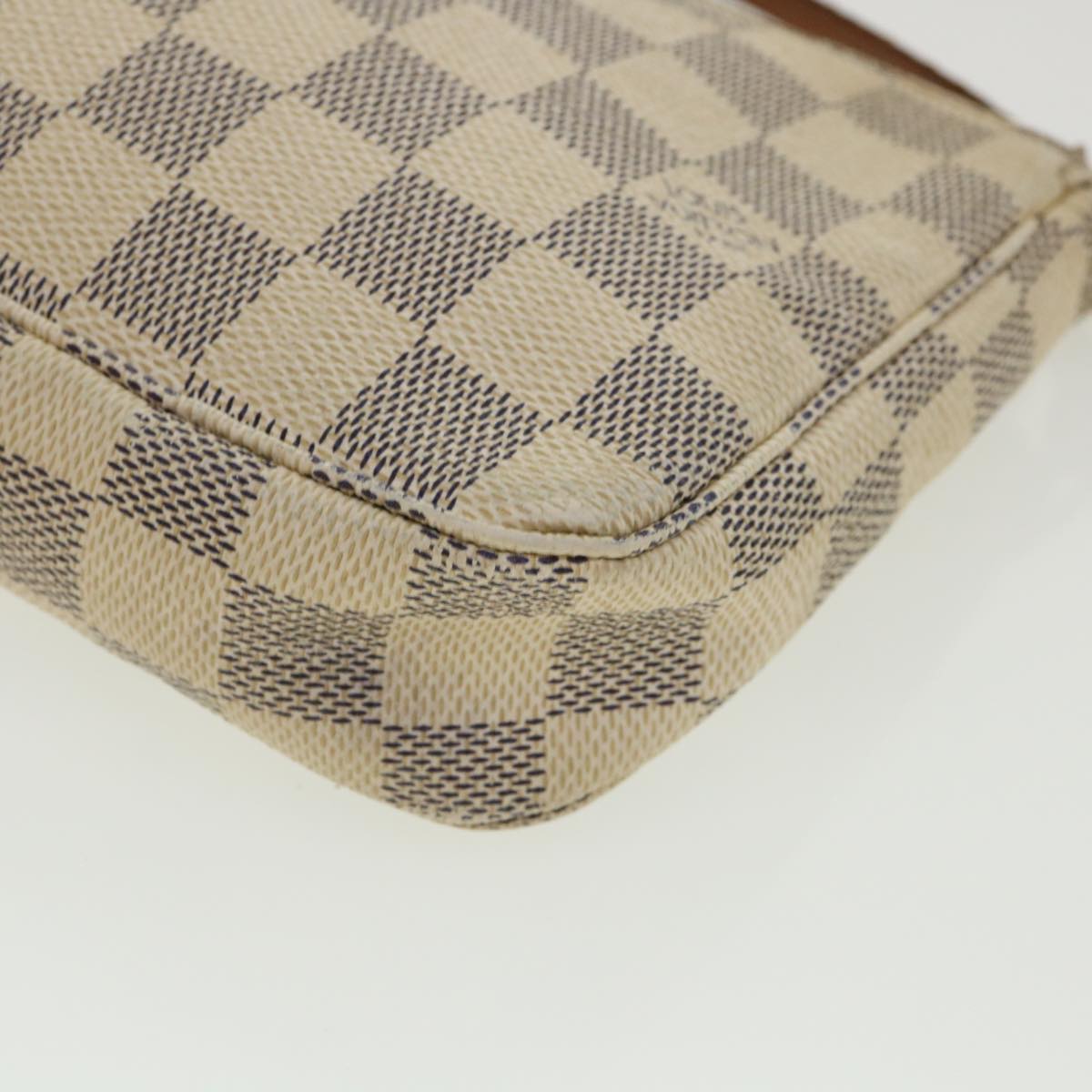 LOUIS VUITTON Damier Azur Pochette Accessoires Pouch N51986 LV Auth 36640