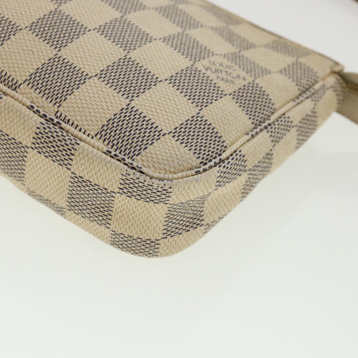 LOUIS VUITTON Damier Azur Pochette Accessoires Pouch N51986 LV Auth 36640