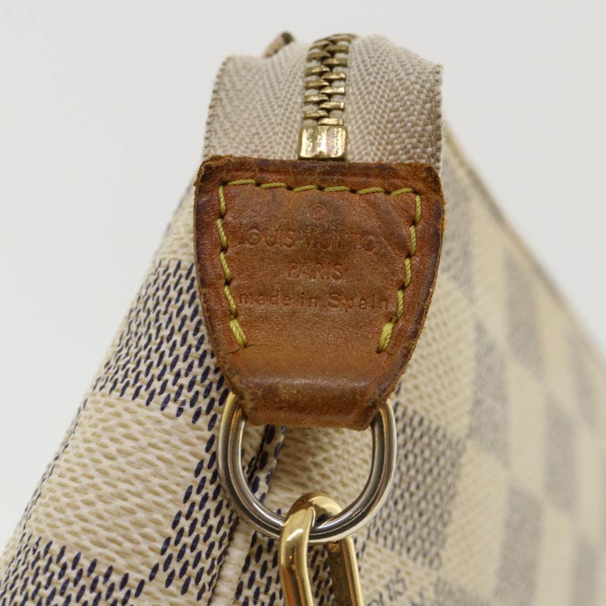 LOUIS VUITTON Damier Azur Pochette Accessoires Pouch N51986 LV Auth 36640