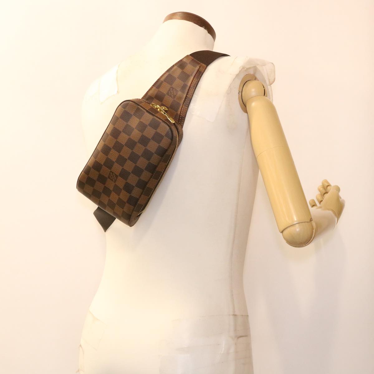 LOUIS VUITTON Damier Ebene Geronimos Shoulder Bag N51994 LV Auth 36659