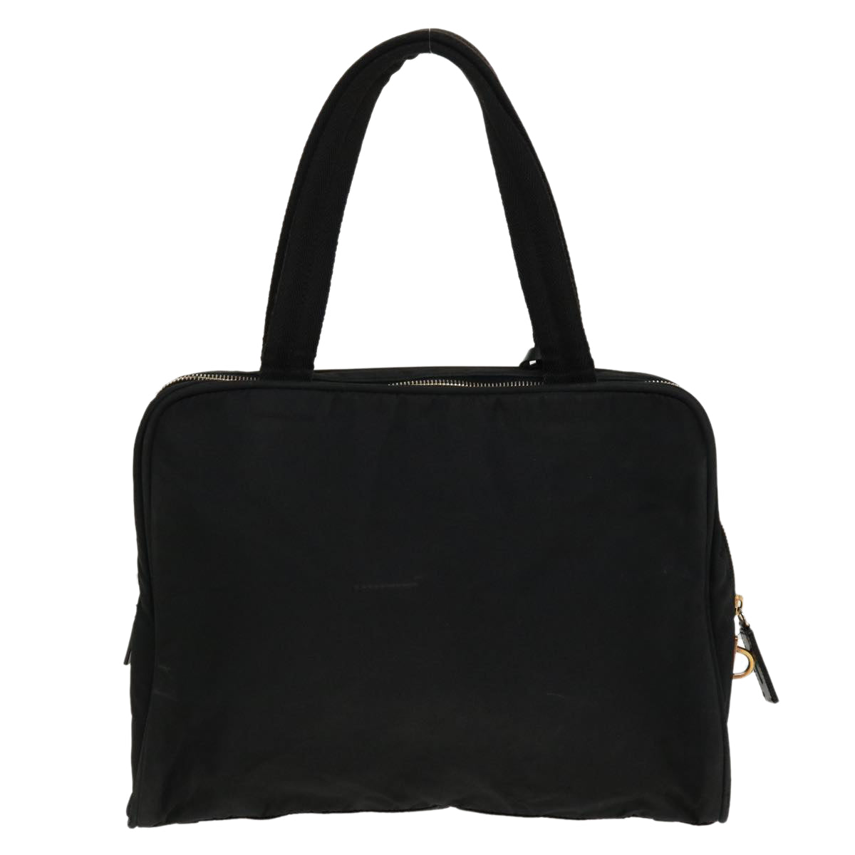 PRADA Hand Bag Nylon Black Auth 36675