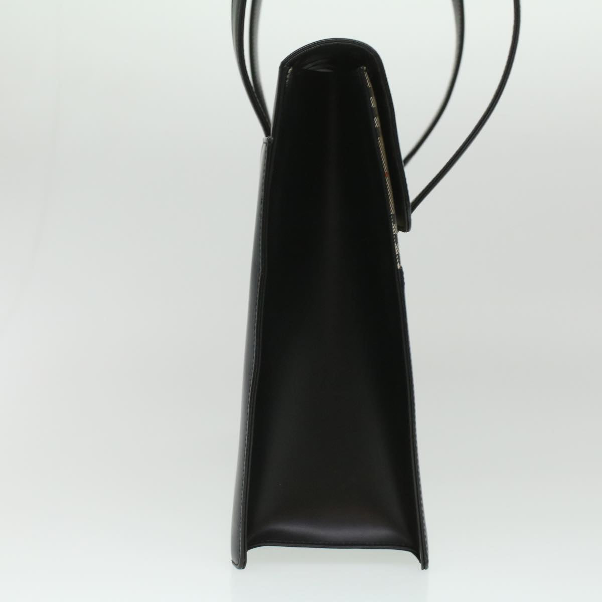 Burberrys Shoulder Bag Leather Black Auth 36689