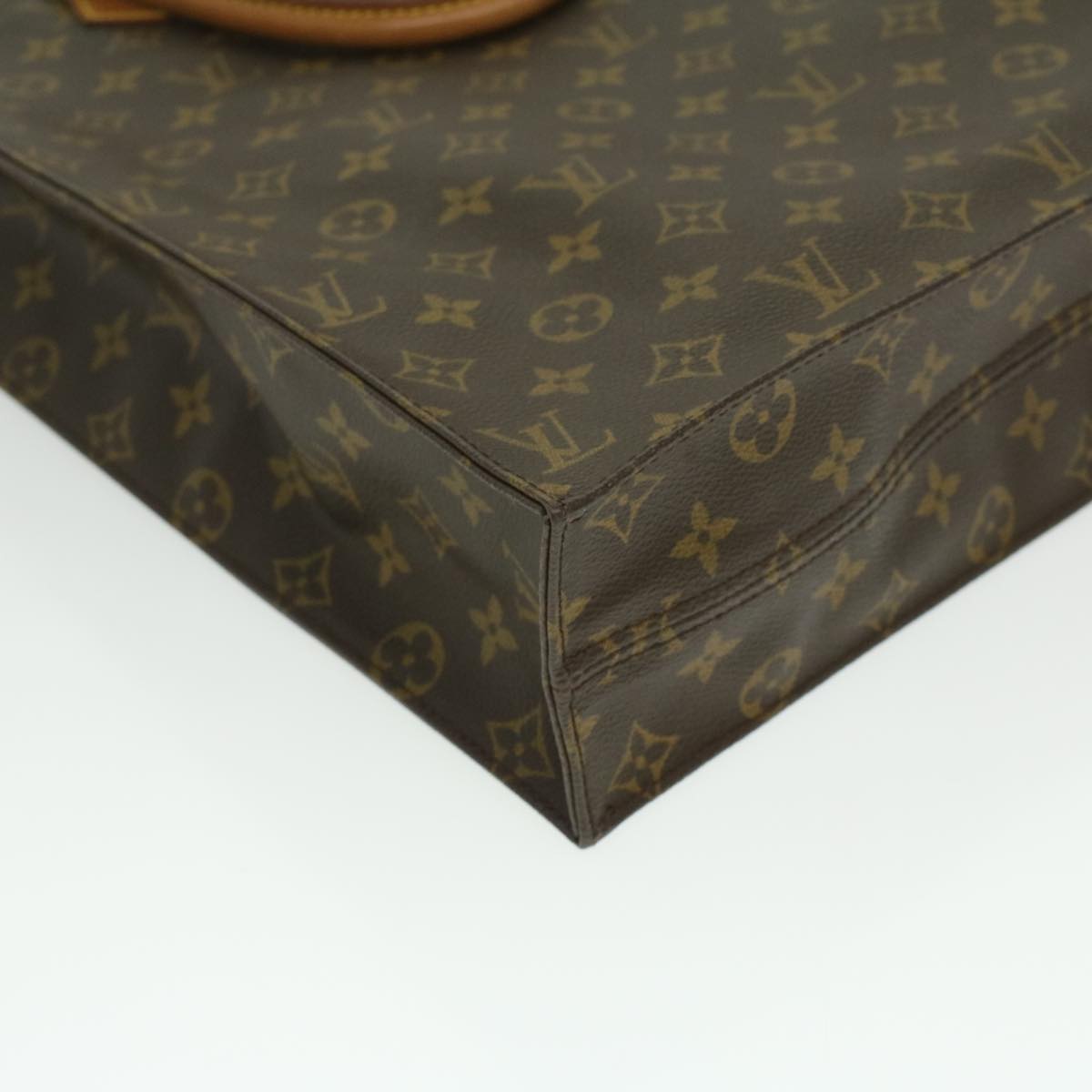 LOUIS VUITTON Monogram Sac Plat Hand Bag M51140 LV Auth 36698