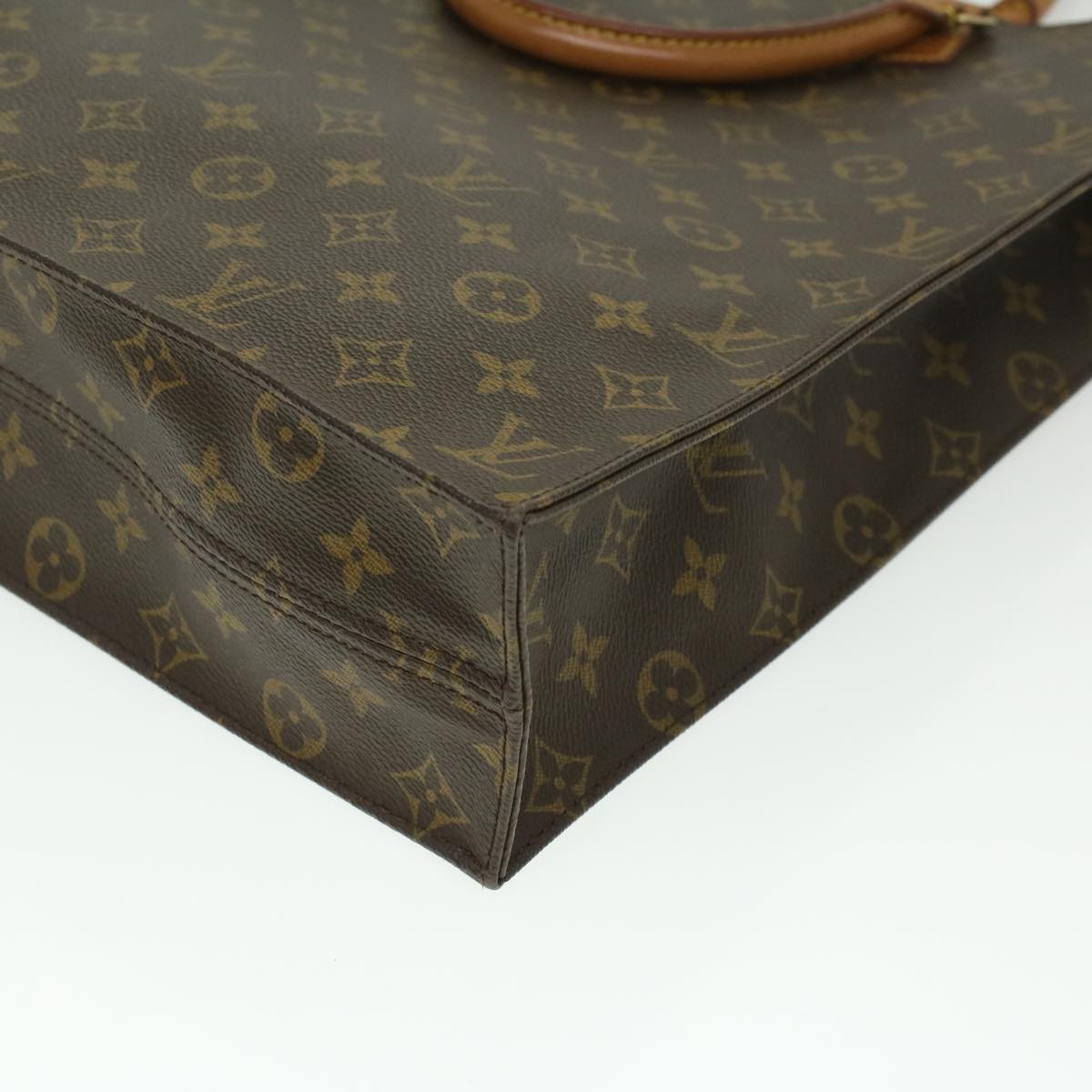 LOUIS VUITTON Monogram Sac Plat Hand Bag M51140 LV Auth 36698