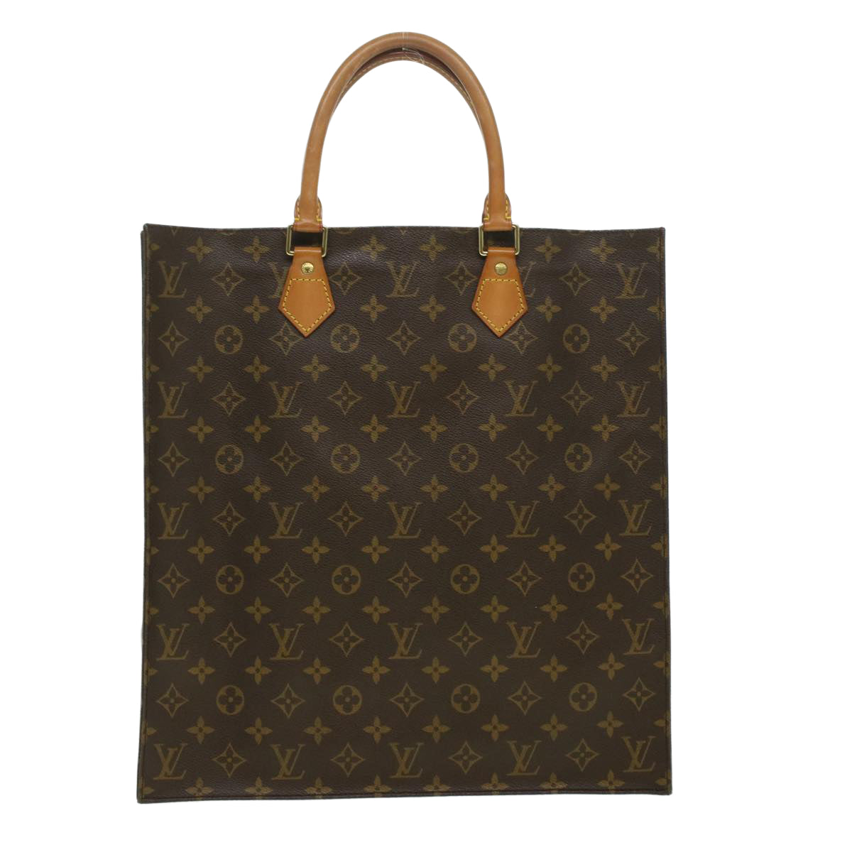 LOUIS VUITTON Monogram Sac Plat Hand Bag M51140 LV Auth 36698