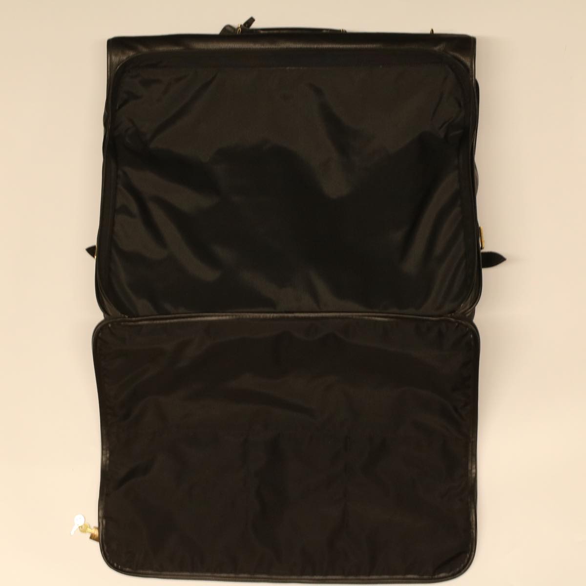 LONGCHAMP Garment Cover Leather Black Auth 36729