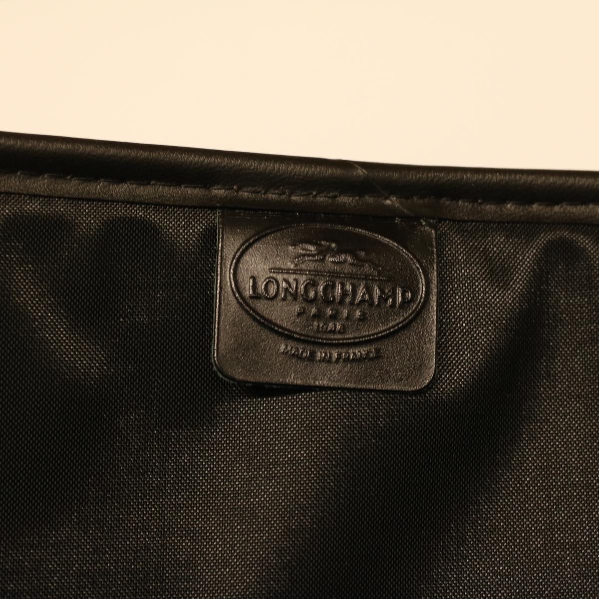 LONGCHAMP Garment Cover Leather Black Auth 36729