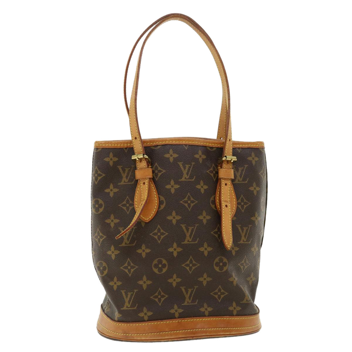 LOUIS VUITTON Monogram Bucket PM Shoulder Bag M42238 LV Auth 36736