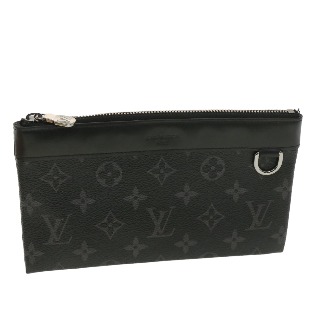 LOUIS VUITTON Monogram Eclipse Pochette Discovery PM Clutch Bag M44323 LV 36766