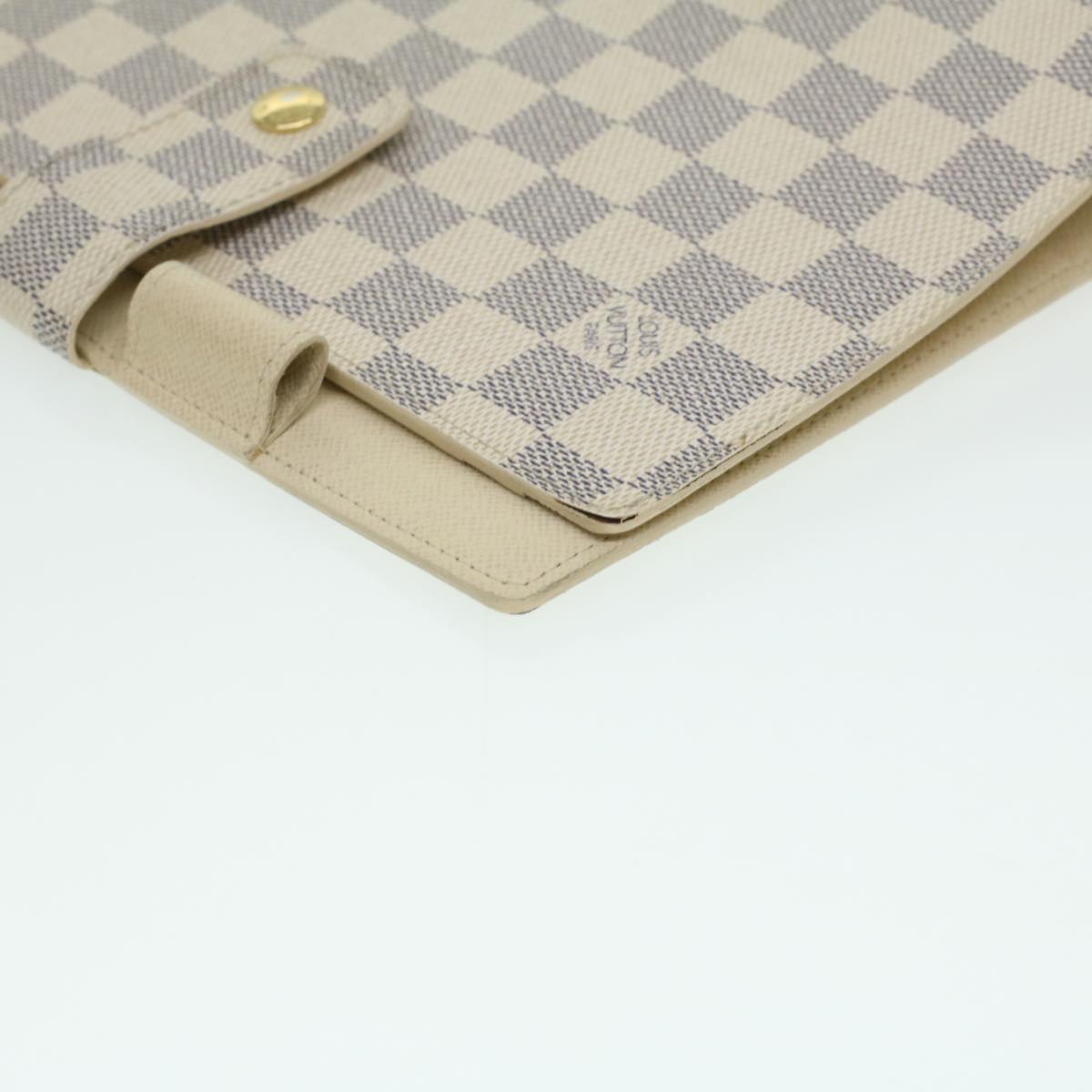 LOUIS VUITTON Damier Azur Agenda GM Day Planner Cover R20708 LV Auth 36775A