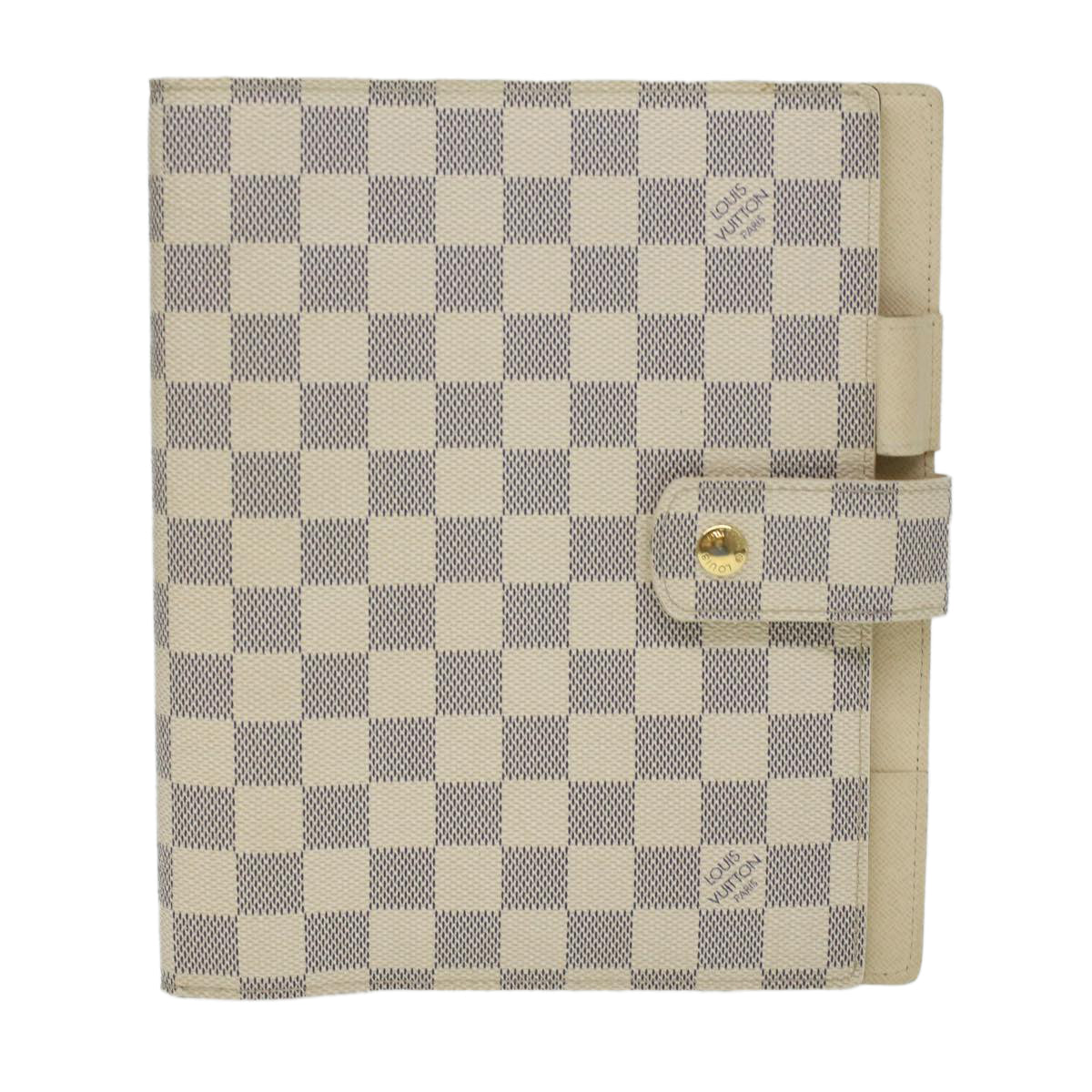 LOUIS VUITTON Damier Azur Agenda GM Day Planner Cover R20708 LV Auth 36775A