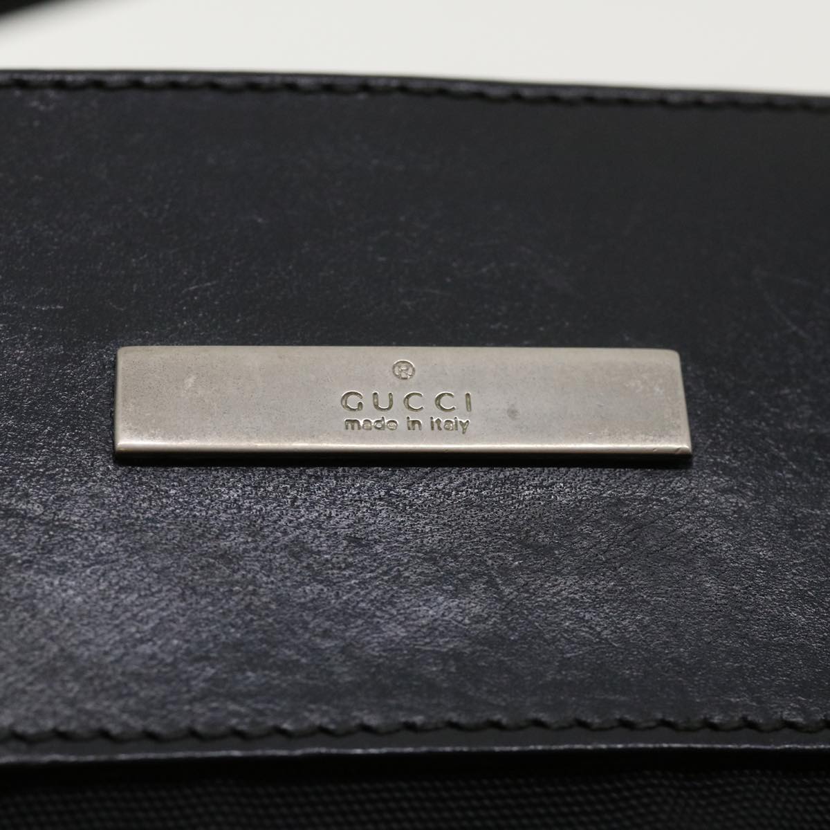 GUCCI Shoulder Bag Nylon Black Auth 36785