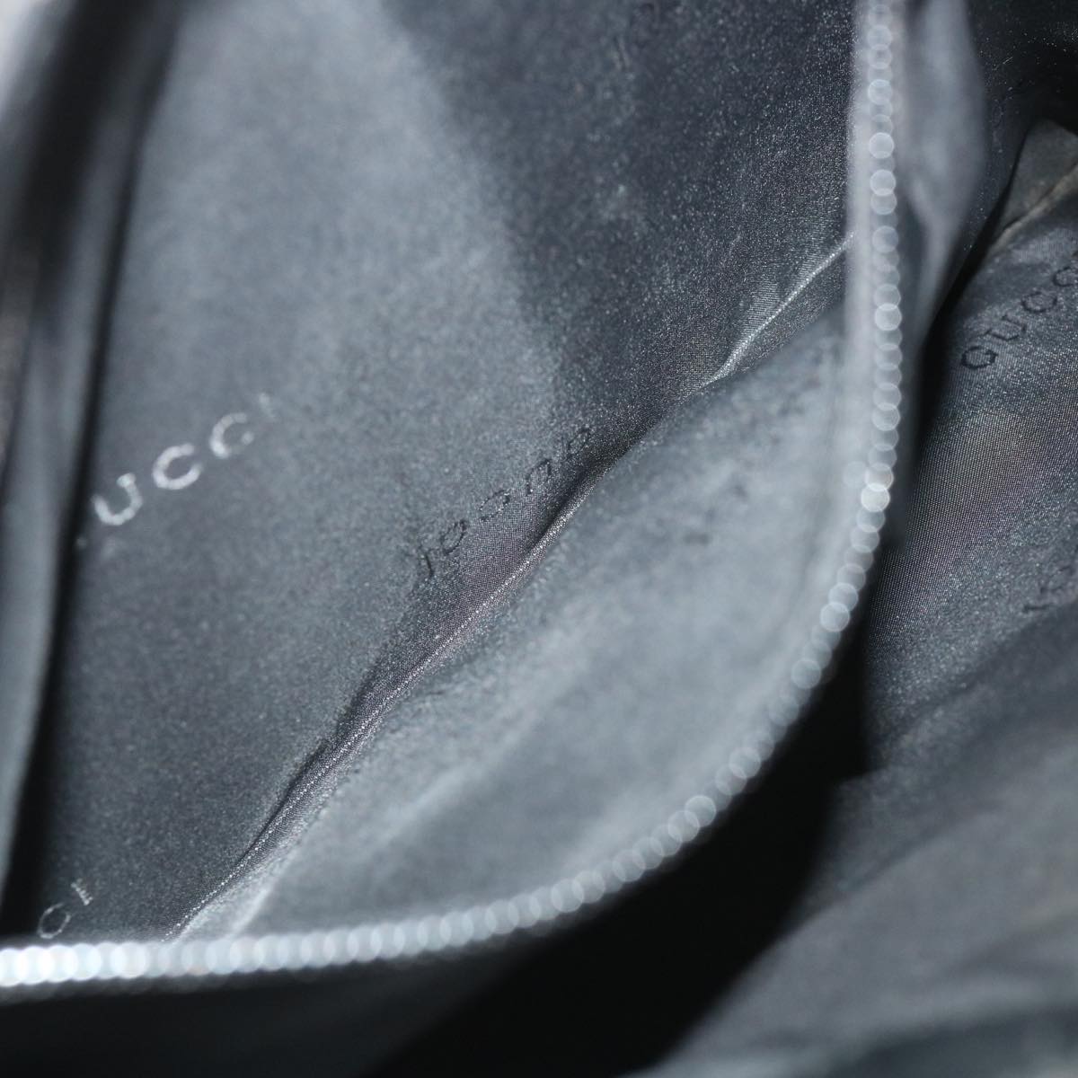 GUCCI Shoulder Bag Nylon Black Auth 36785