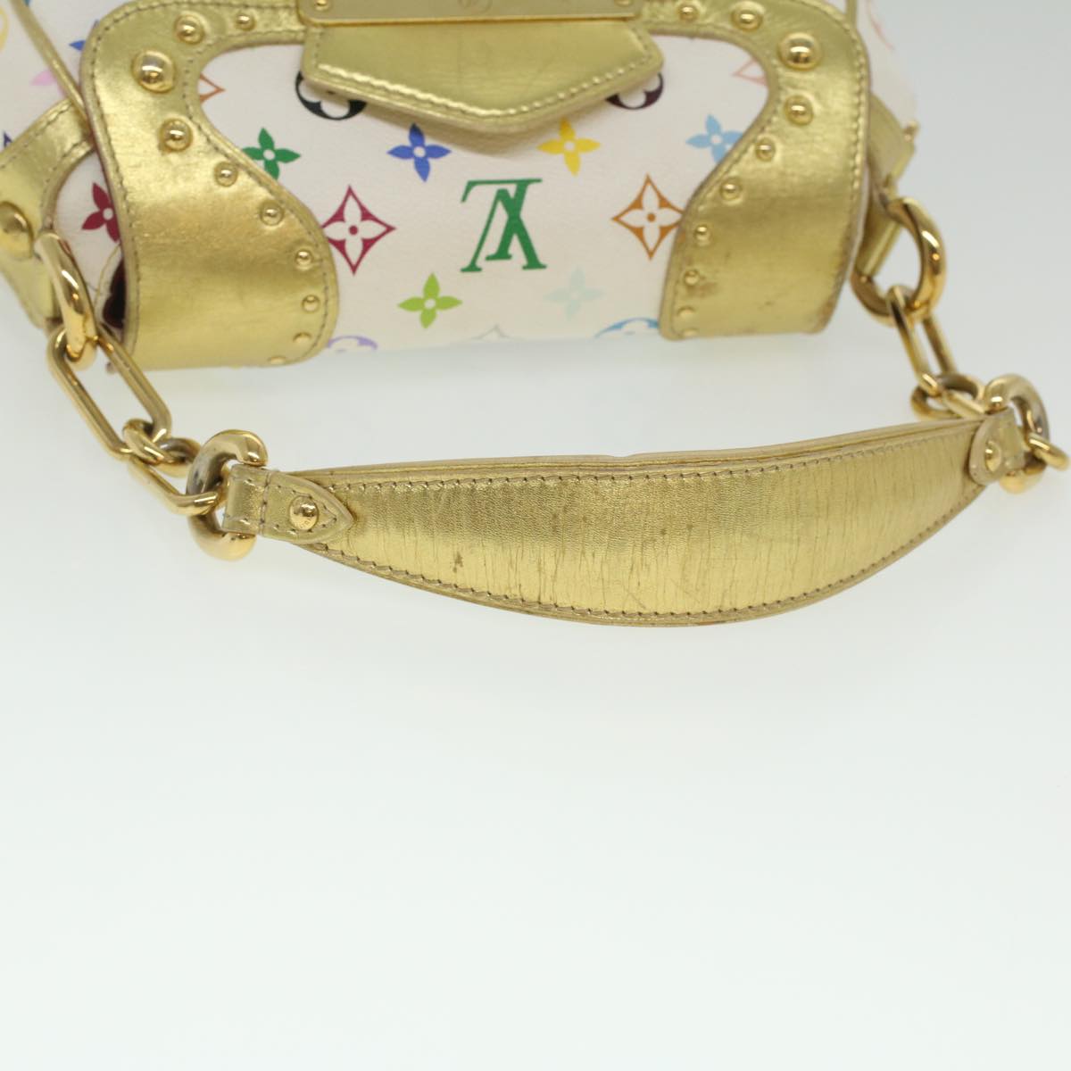 LOUIS VUITTON Monogram Multicolor Marilyn Shoulder Bag White M40206 Auth 36840