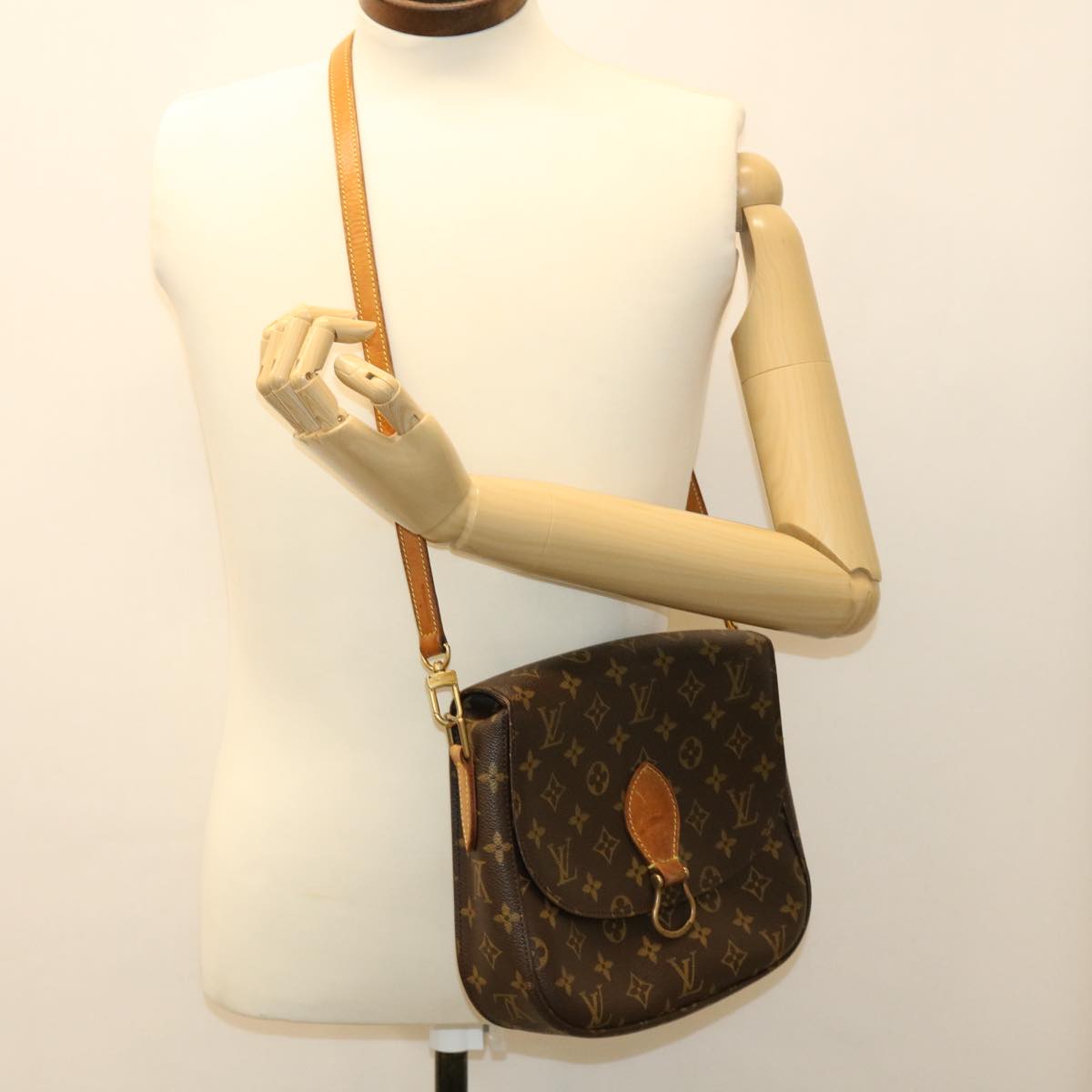 LOUIS VUITTON Monogram Saint Cloud GM Shoulder Bag M51242 LV Auth 36853