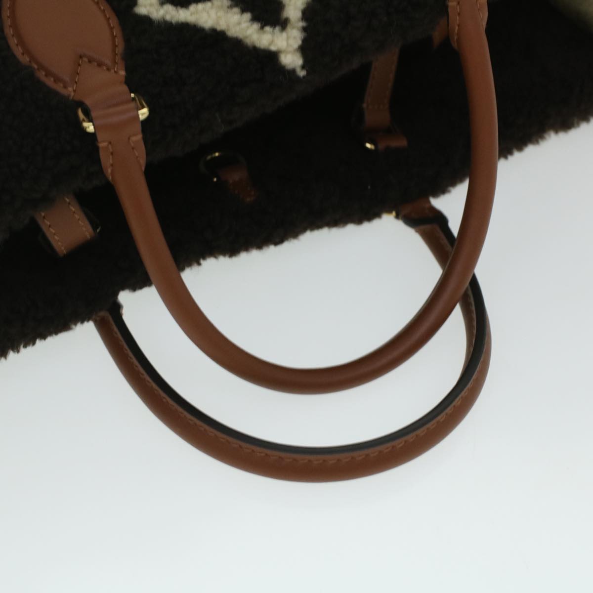 LOUIS VUITTON Monogram teddy On The Go GM Tote Bag Brown M55420 LV Auth 36859A