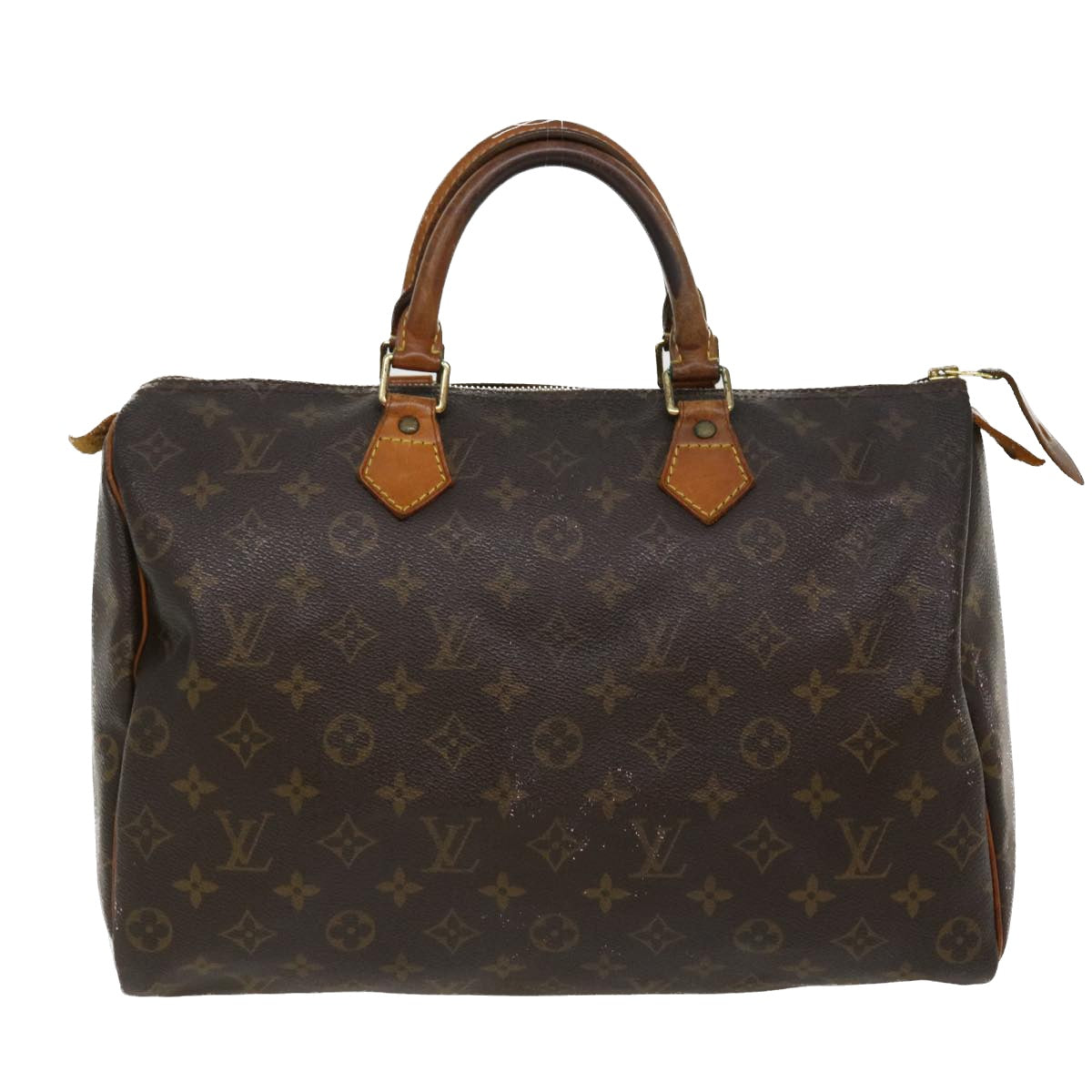 LOUIS VUITTON Monogram Speedy 35 Hand Bag M41524 LV Auth 36867