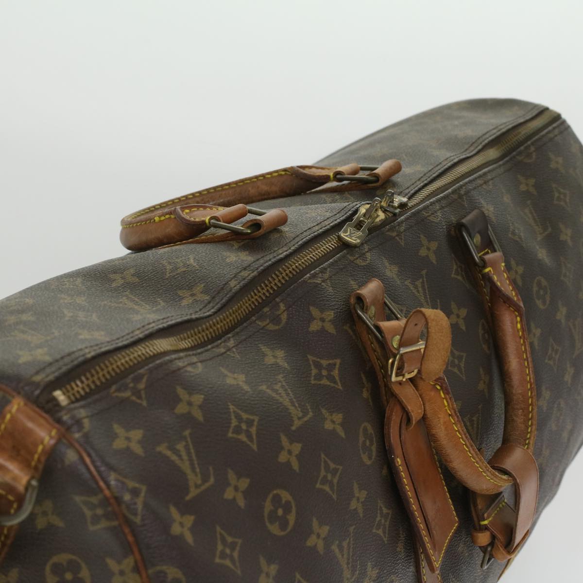 LOUIS VUITTON Monogram Keepall Bandouliere 55 Boston Bag M41414 LV Auth 36893