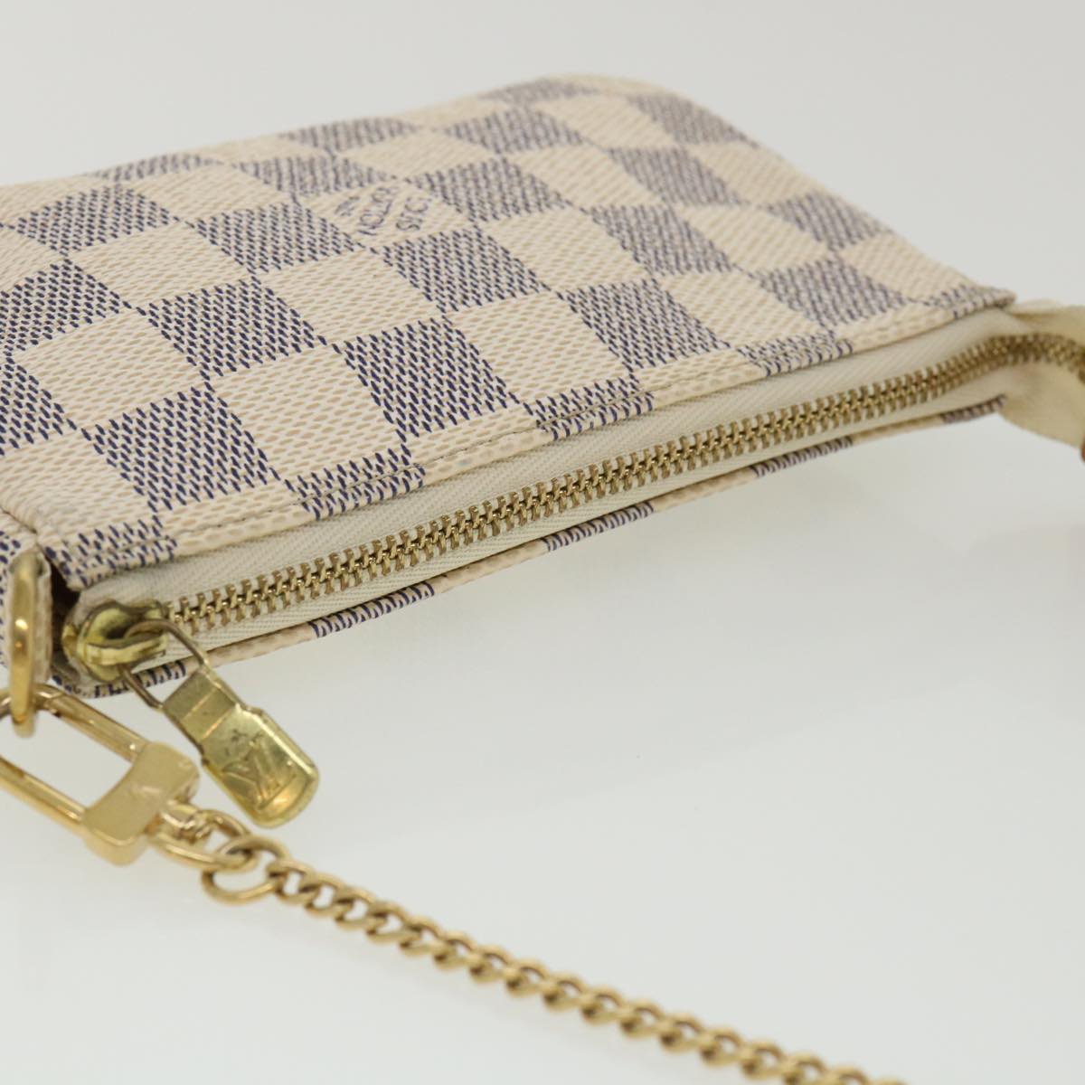 LOUIS VUITTON Damier Azur Mini Pochette Accessoires Pouch N58010 LV Auth 36923