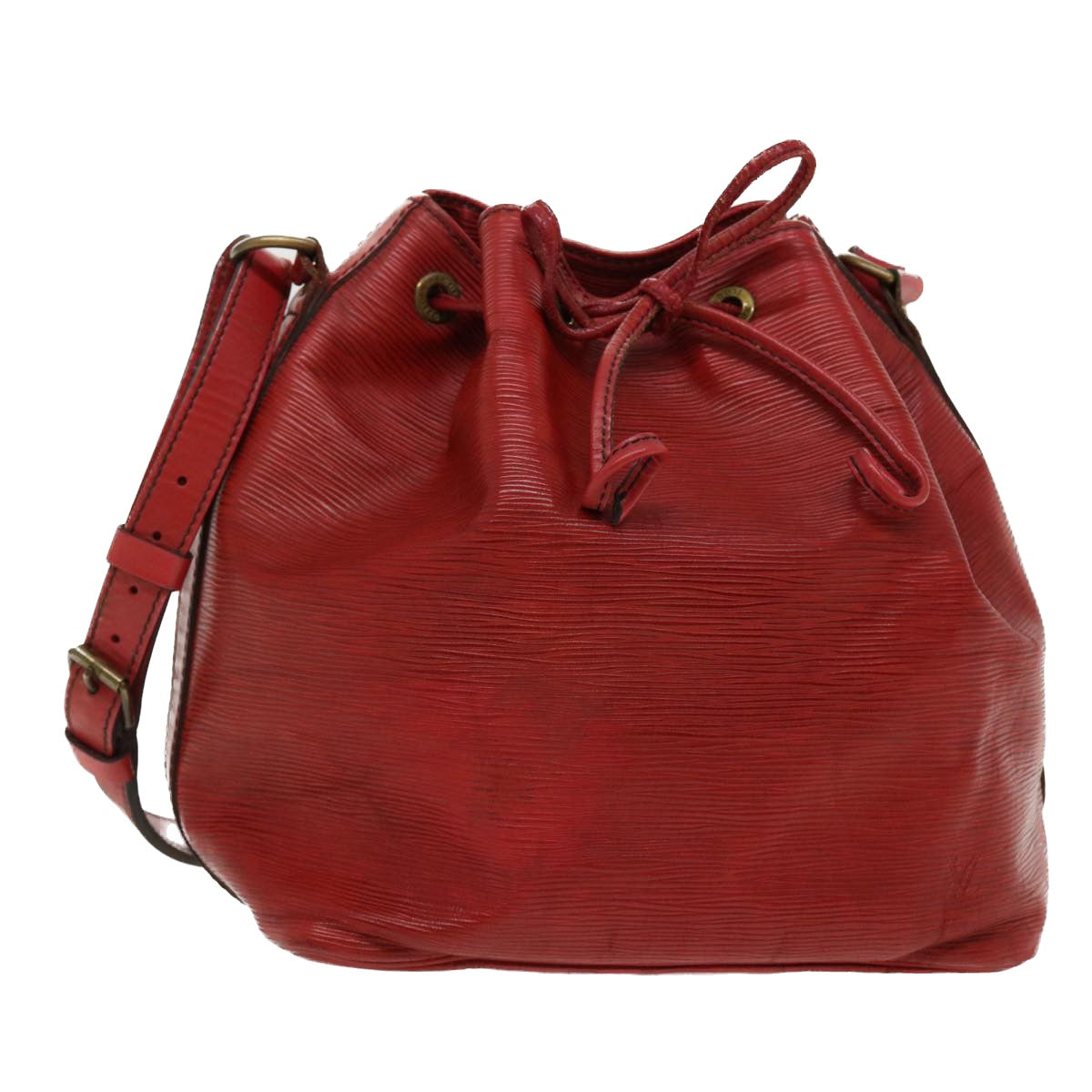 LOUIS VUITTON Epi Petit Noe Shoulder Bag Red M44107 LV Auth 36924