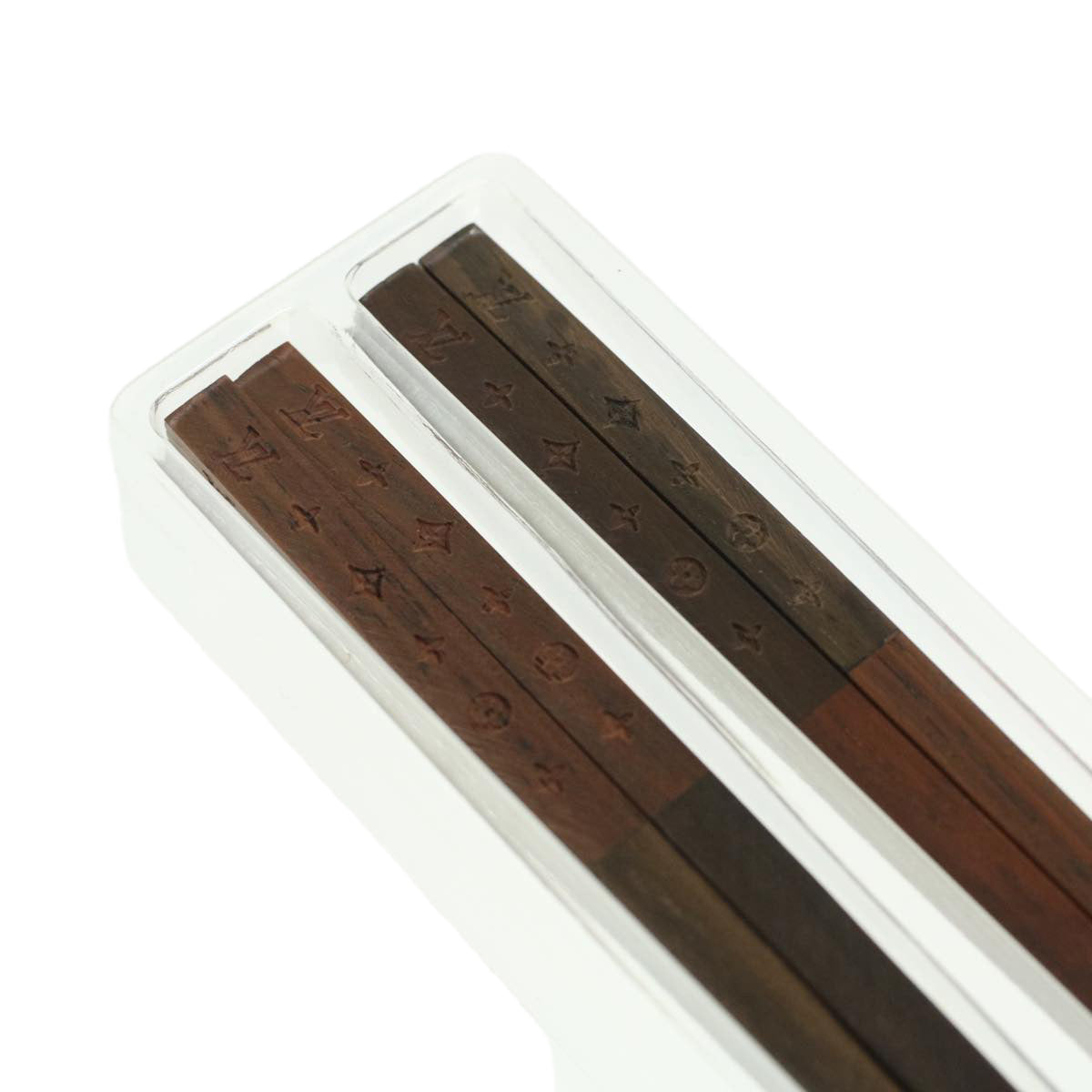 LOUIS VUITTON Monogram Chopsticks Wood VIP Only Brown LV Auth 36929