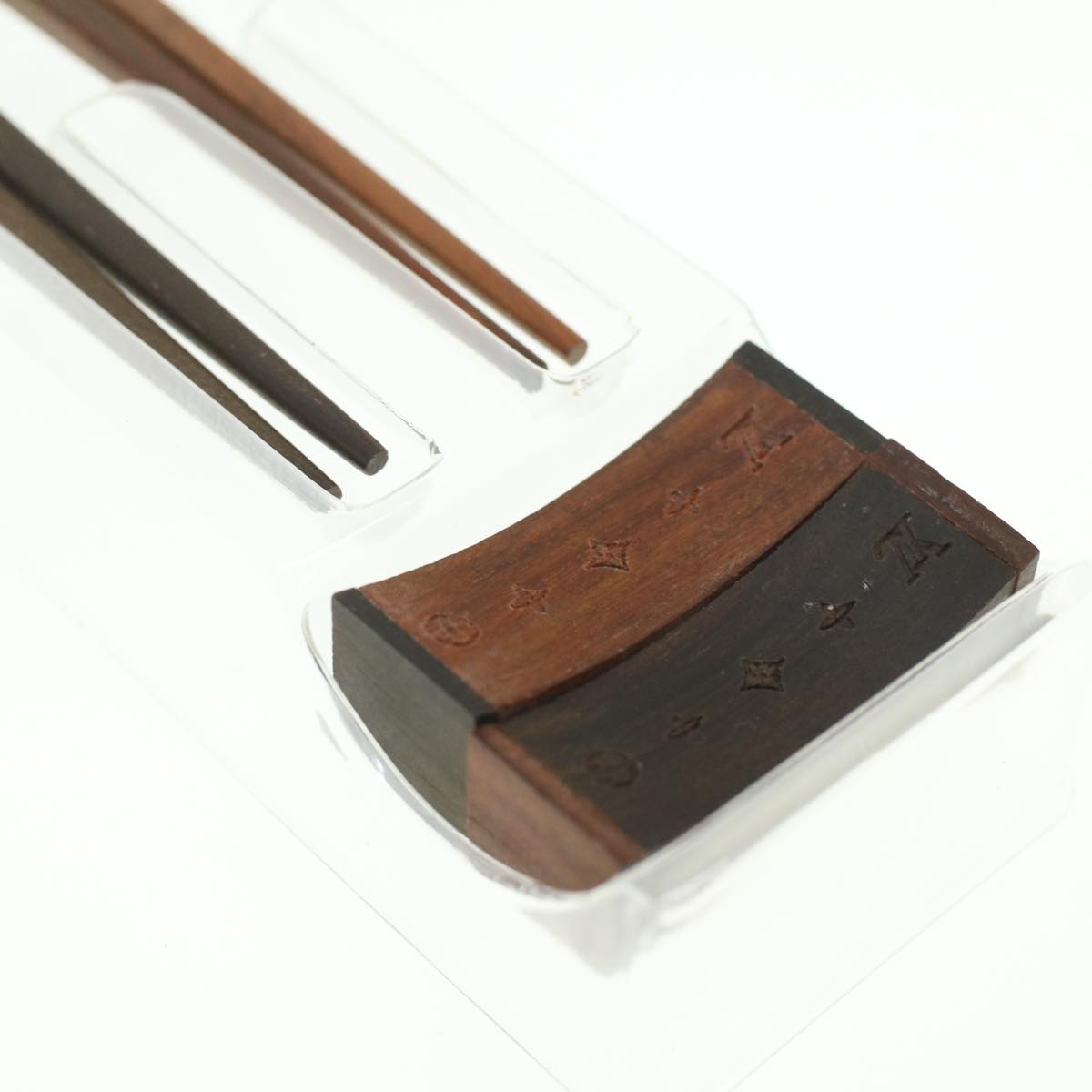 LOUIS VUITTON Monogram Chopsticks Wood VIP Only Brown LV Auth 36929