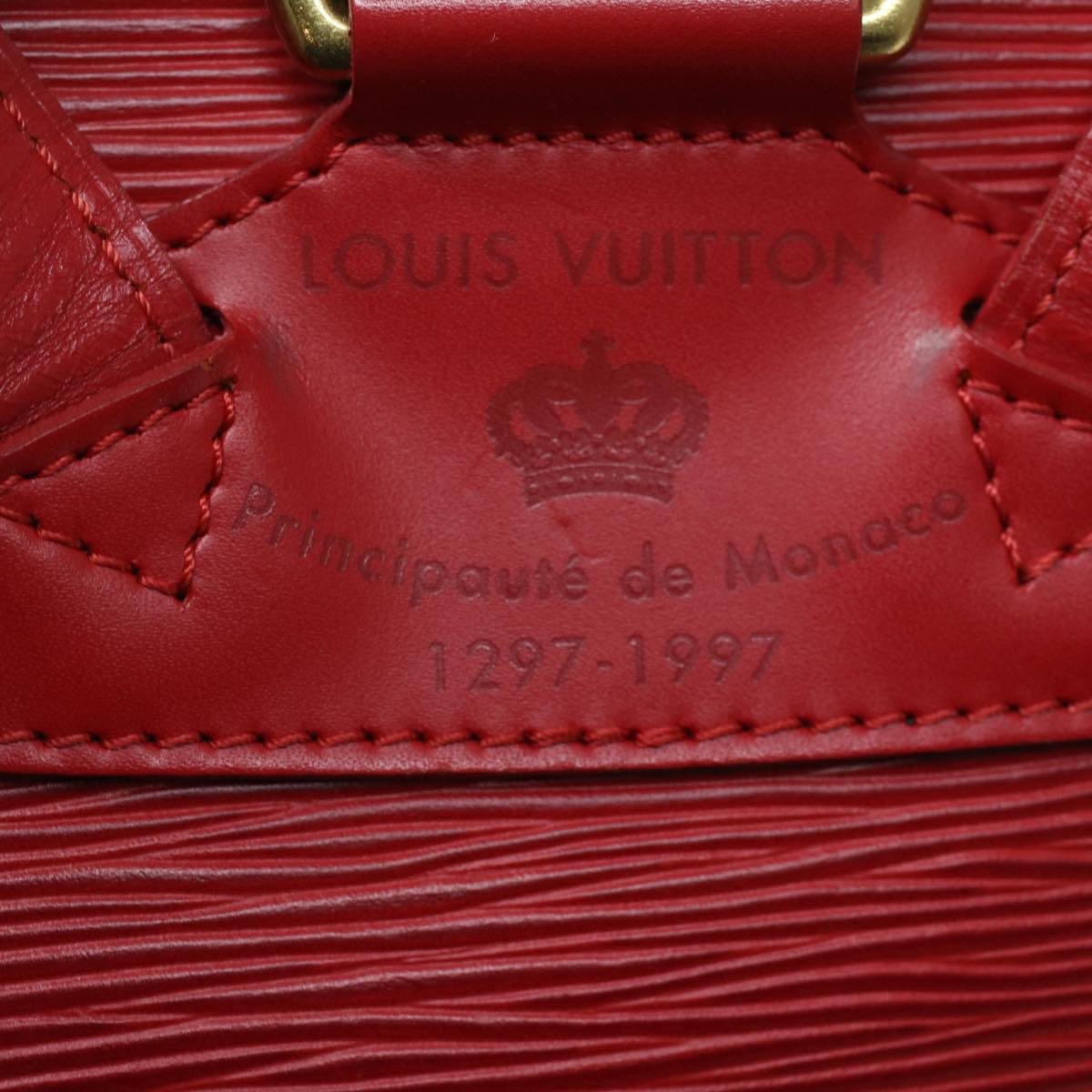LOUIS VUITTON Epi Montsouris MM Backpack Monaco 700th Red LV Auth 36931