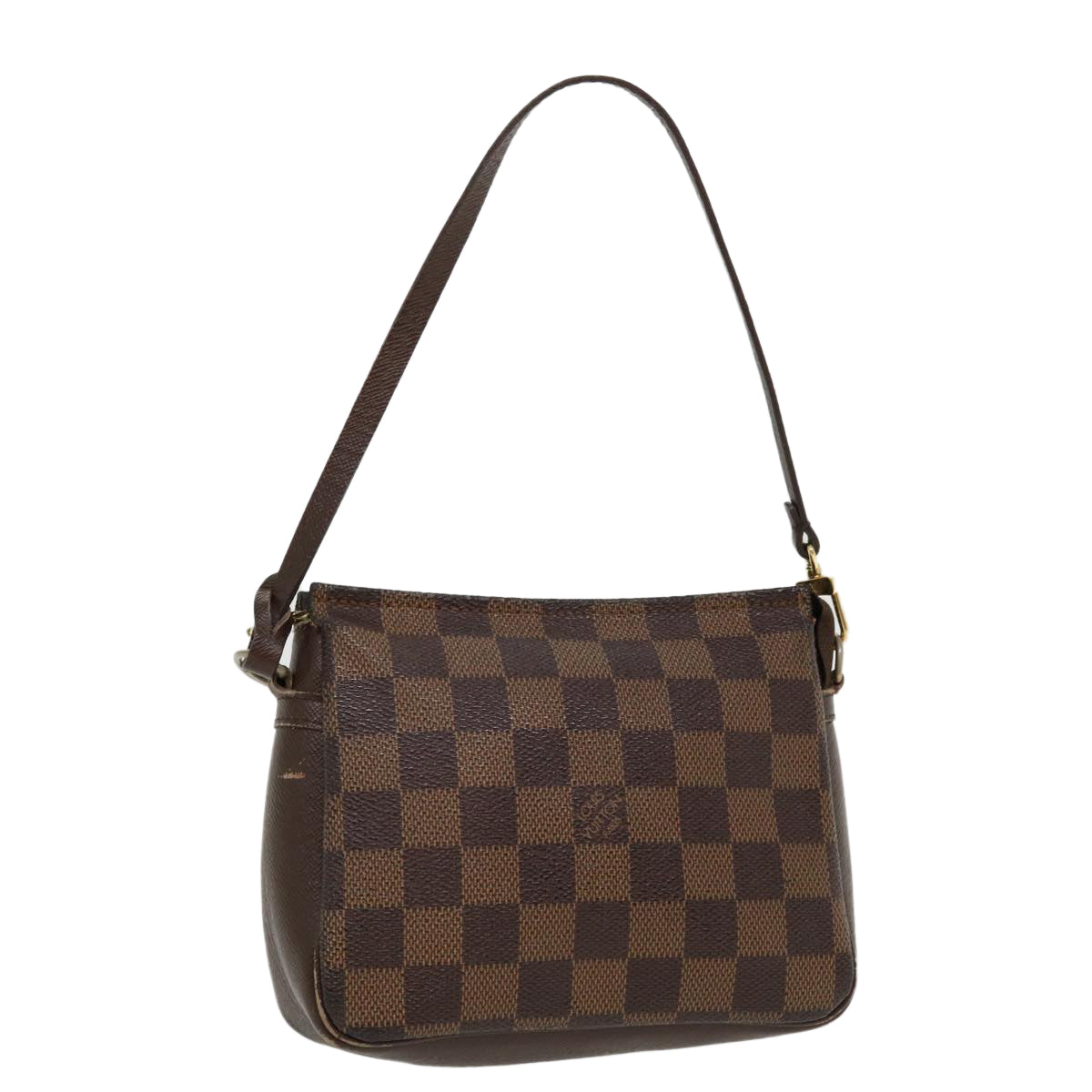 LOUIS VUITTON Damier Ebene Trousse Make Up Pouch N51982 LV Auth 36952