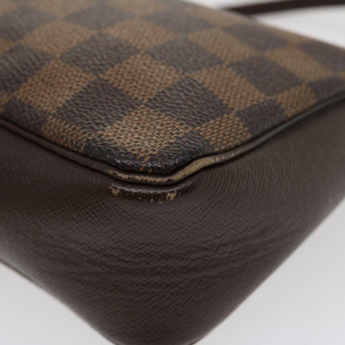 LOUIS VUITTON Damier Ebene Trousse Make Up Pouch N51982 LV Auth 36952