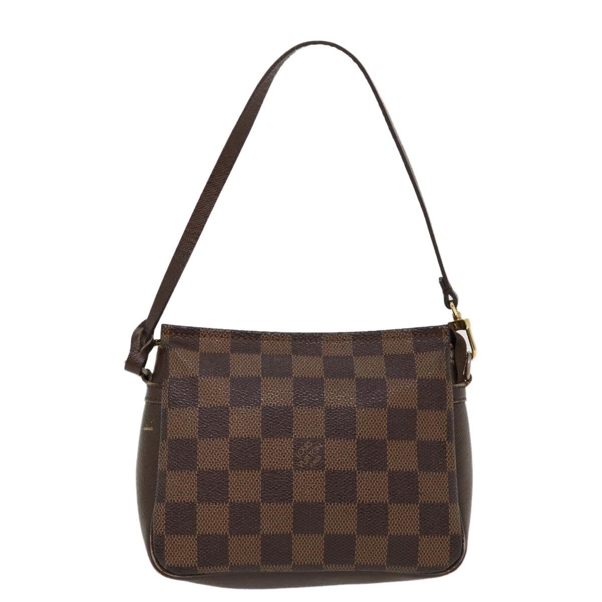 LOUIS VUITTON Damier Ebene Trousse Make Up Pouch N51982 LV Auth 36952