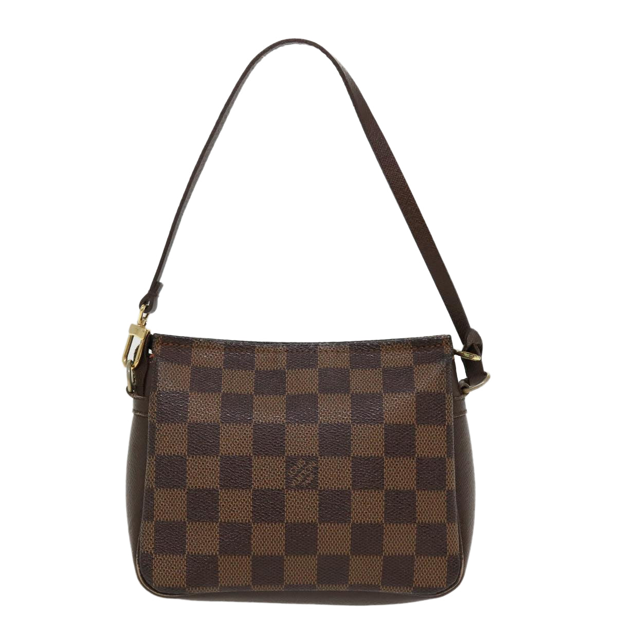 LOUIS VUITTON Damier Ebene Trousse Make Up Pouch N51982 LV Auth 36952