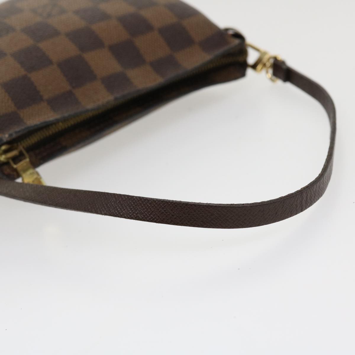 LOUIS VUITTON Damier Ebene Trousse Make Up Pouch N51982 LV Auth 36952