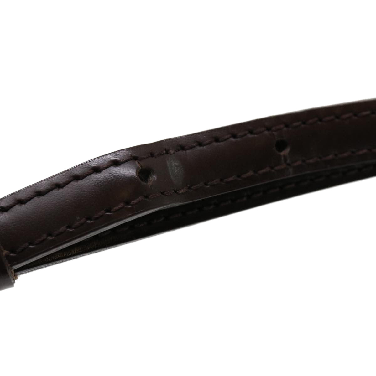 LOUIS VUITTON Shoulder Strap Leather 36.6""-43.7"" Brown LV Auth 36953