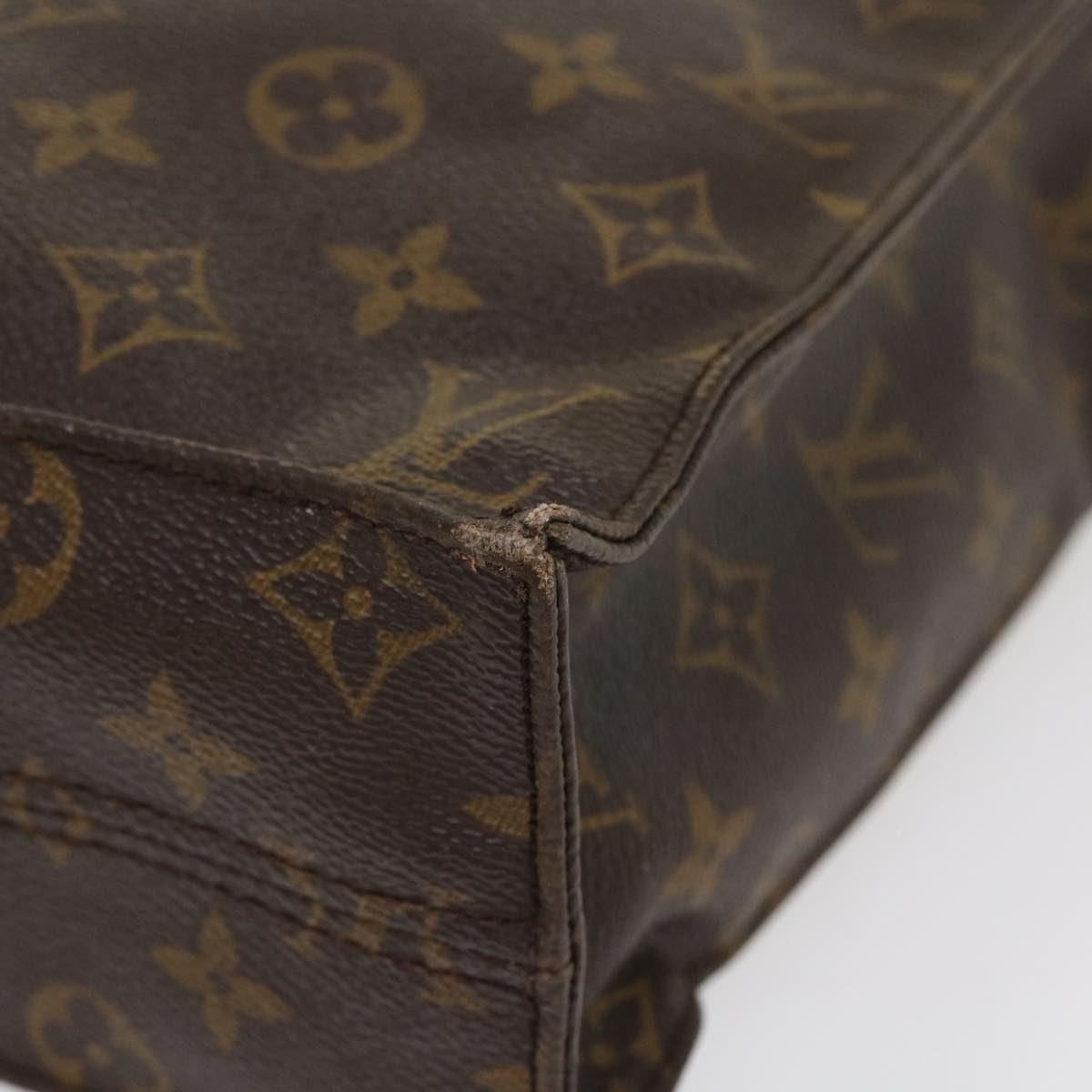 LOUIS VUITTON Monogram Sac Plat Hand Bag M51140 LV Auth 36991