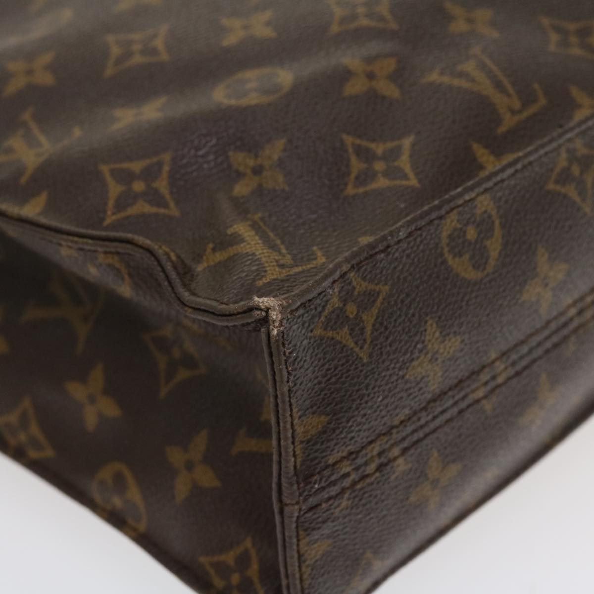 LOUIS VUITTON Monogram Sac Plat Hand Bag M51140 LV Auth 36991