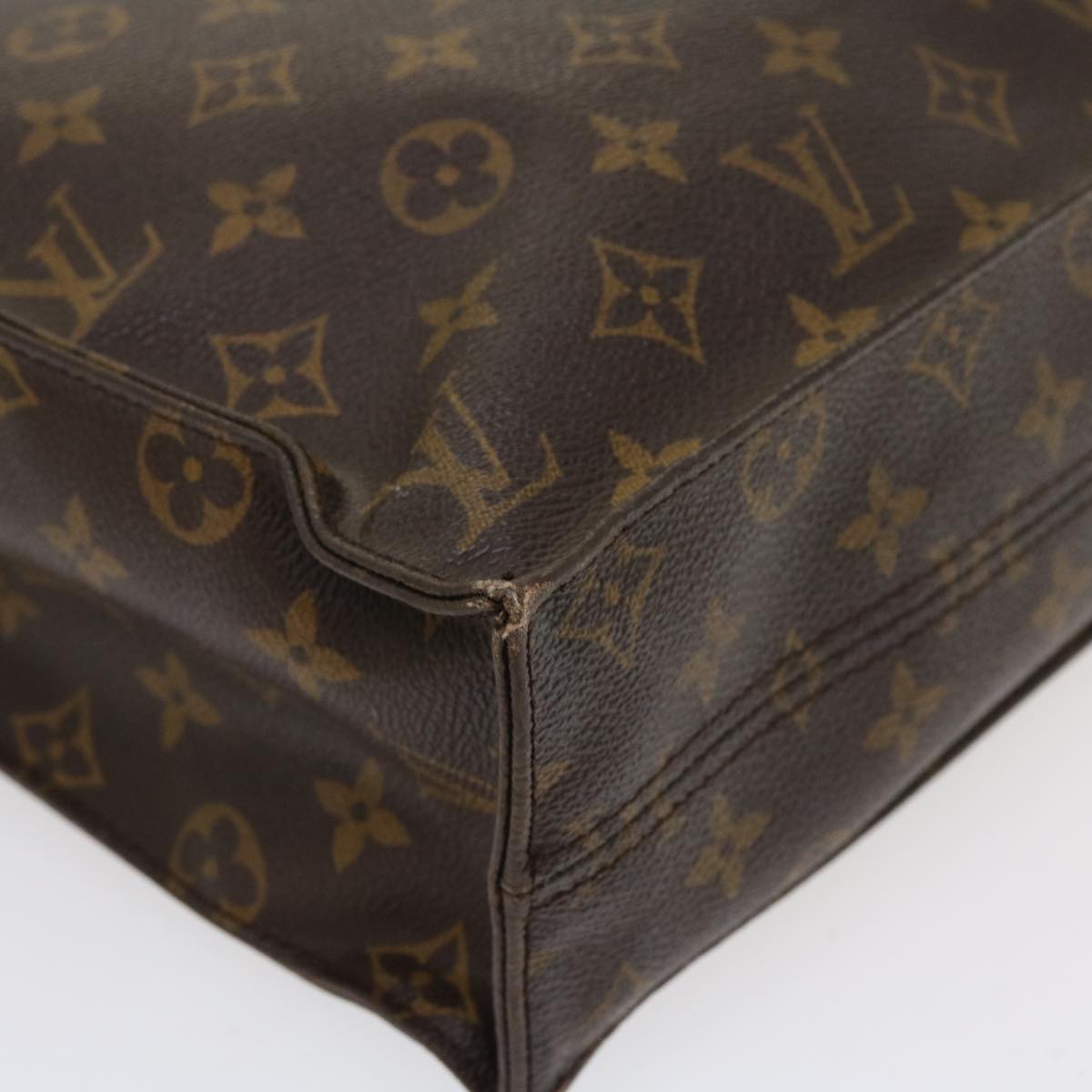 LOUIS VUITTON Monogram Sac Plat Hand Bag M51140 LV Auth 36991