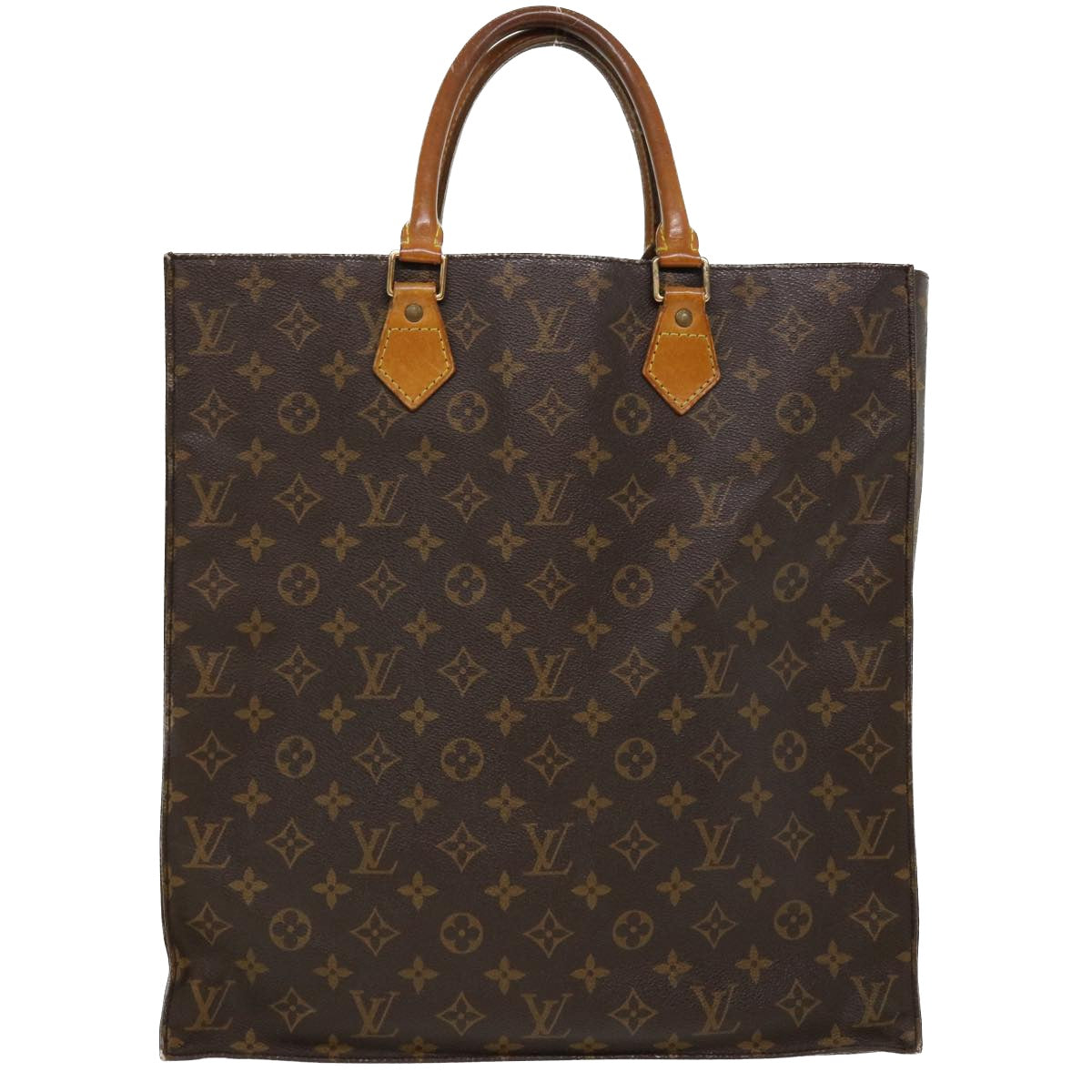 LOUIS VUITTON Monogram Sac Plat Hand Bag M51140 LV Auth 36991 - 0