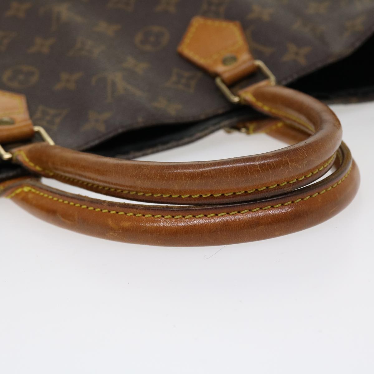 LOUIS VUITTON Monogram Sac Plat Hand Bag M51140 LV Auth 36991