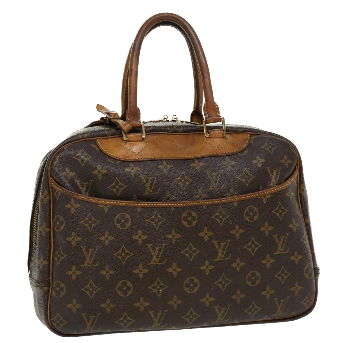 LOUIS VUITTON Monogram Deauville Hand Bag M47270 LV Auth 37008