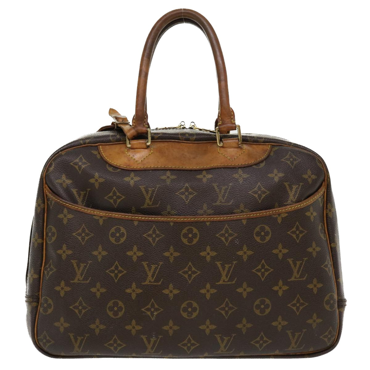 LOUIS VUITTON Monogram Deauville Hand Bag M47270 LV Auth 37008