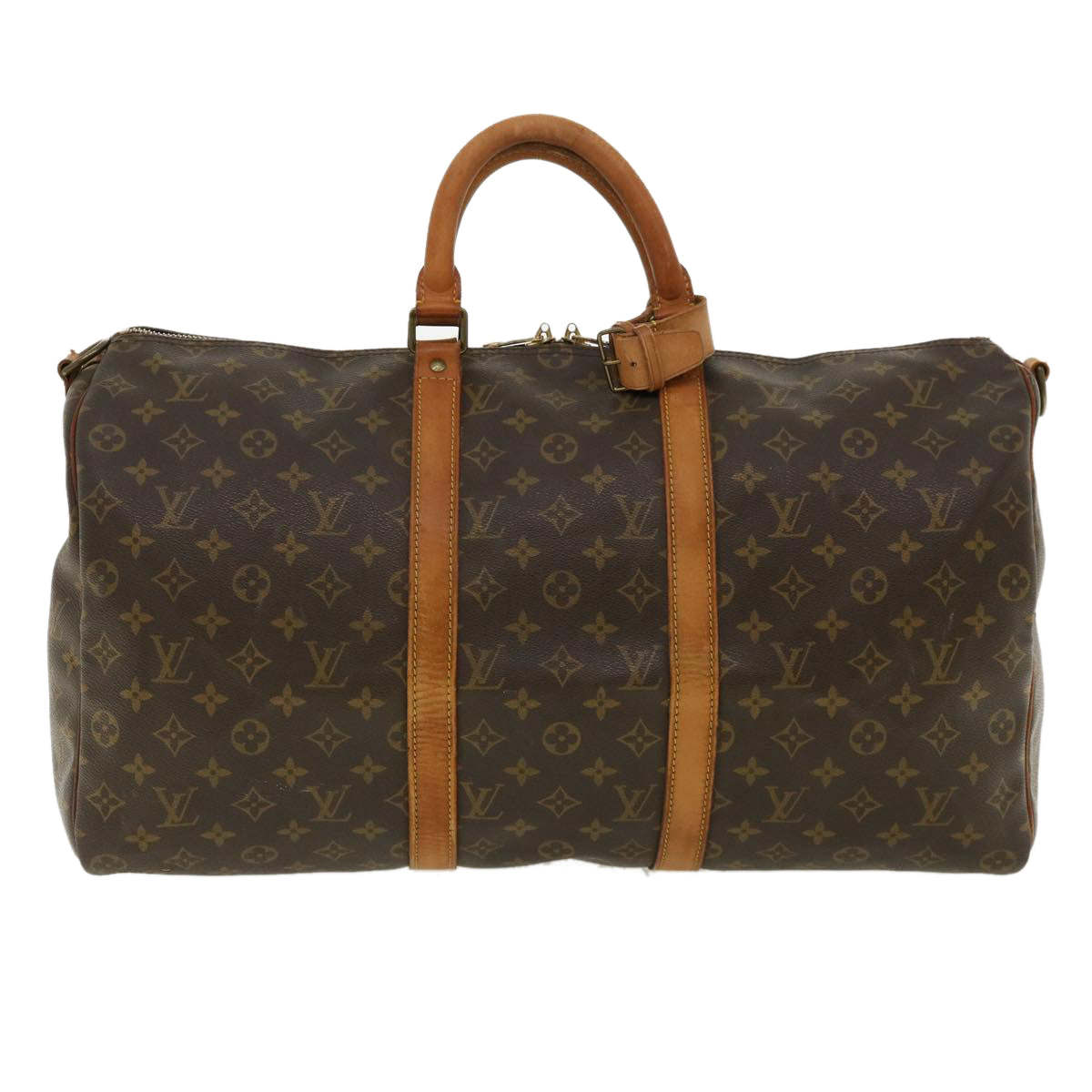 LOUIS VUITTON Monogram Keepall Bandouliere 50 Boston Bag M41416 LV Auth 37018