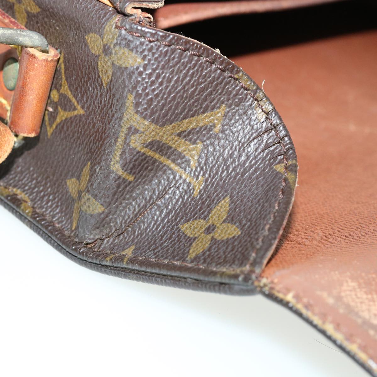 LOUIS VUITTON Monogram Cartouchiere GM Shoulder Bag M51252 LV Auth 37021