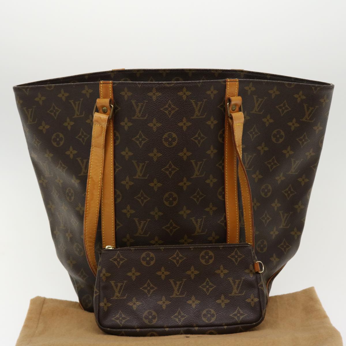 LOUIS VUITTON Monogram Sac Shopping Tote Bag M51108 LV Auth 37062