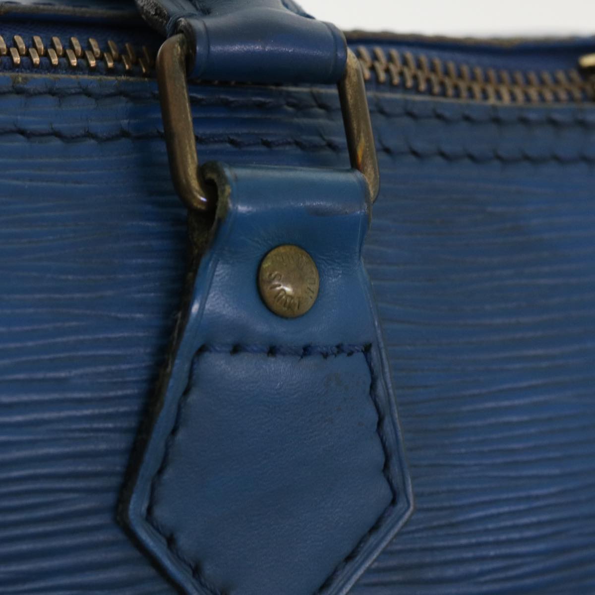 LOUIS VUITTON Epi Speedy 25 Hand Bag Toledo Blue M43015 LV Auth 37069