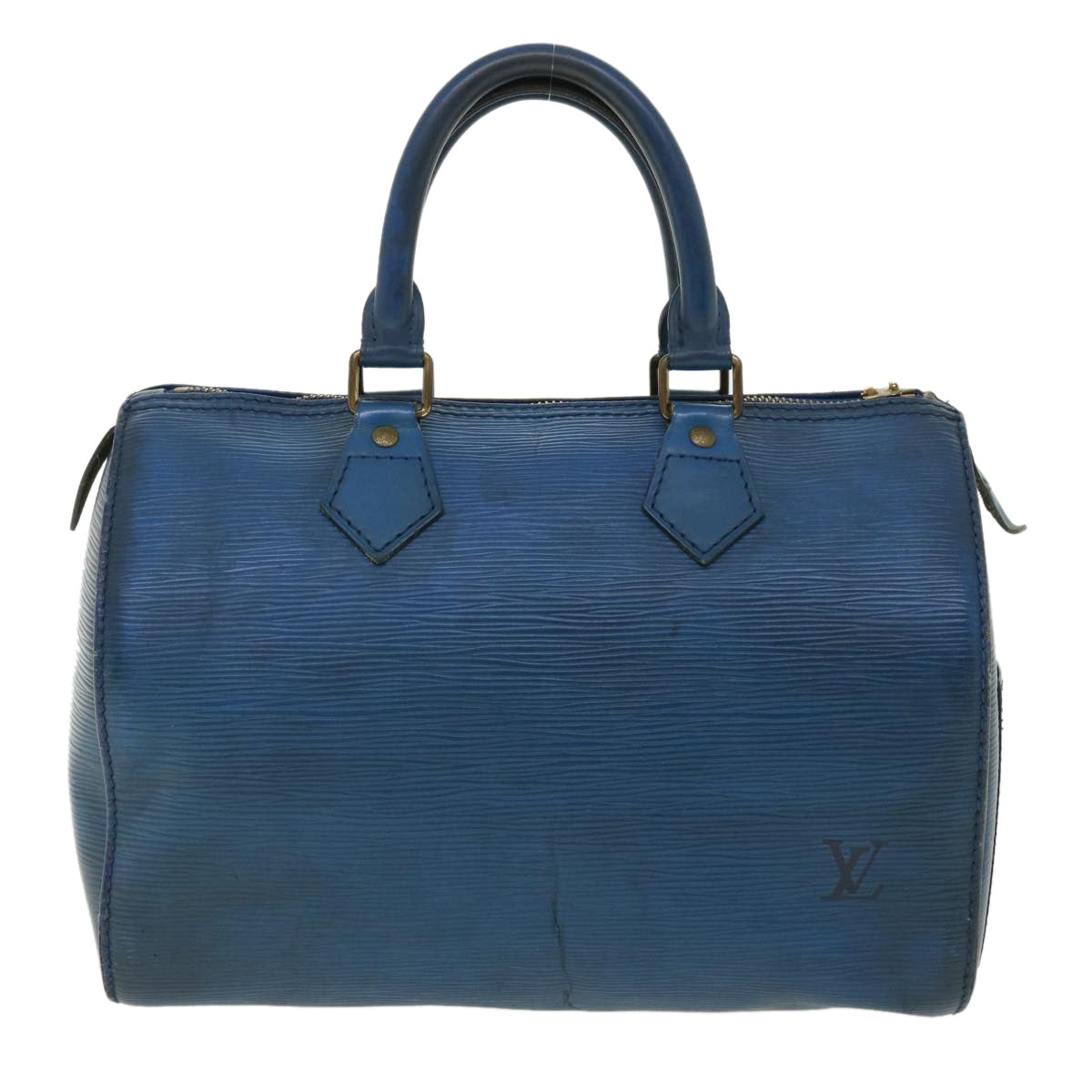 LOUIS VUITTON Epi Speedy 25 Hand Bag Toledo Blue M43015 LV Auth 37069