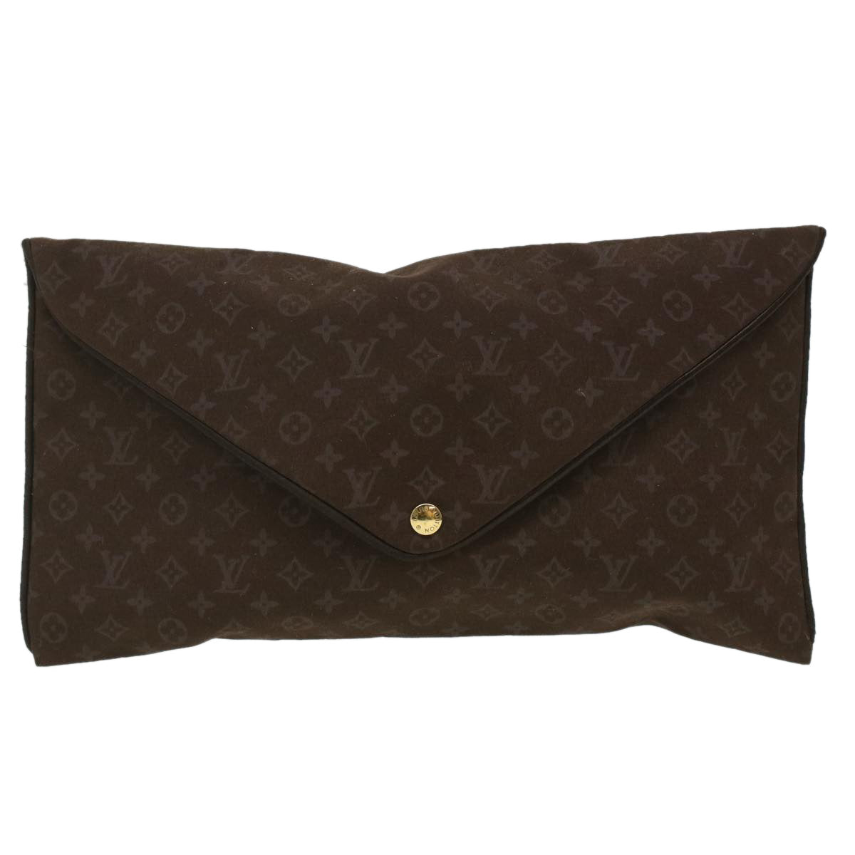 LOUIS VUITTON Monogram Voyage Kit Eye Mask Neck Pillow VIP Brown LV Auth 37082